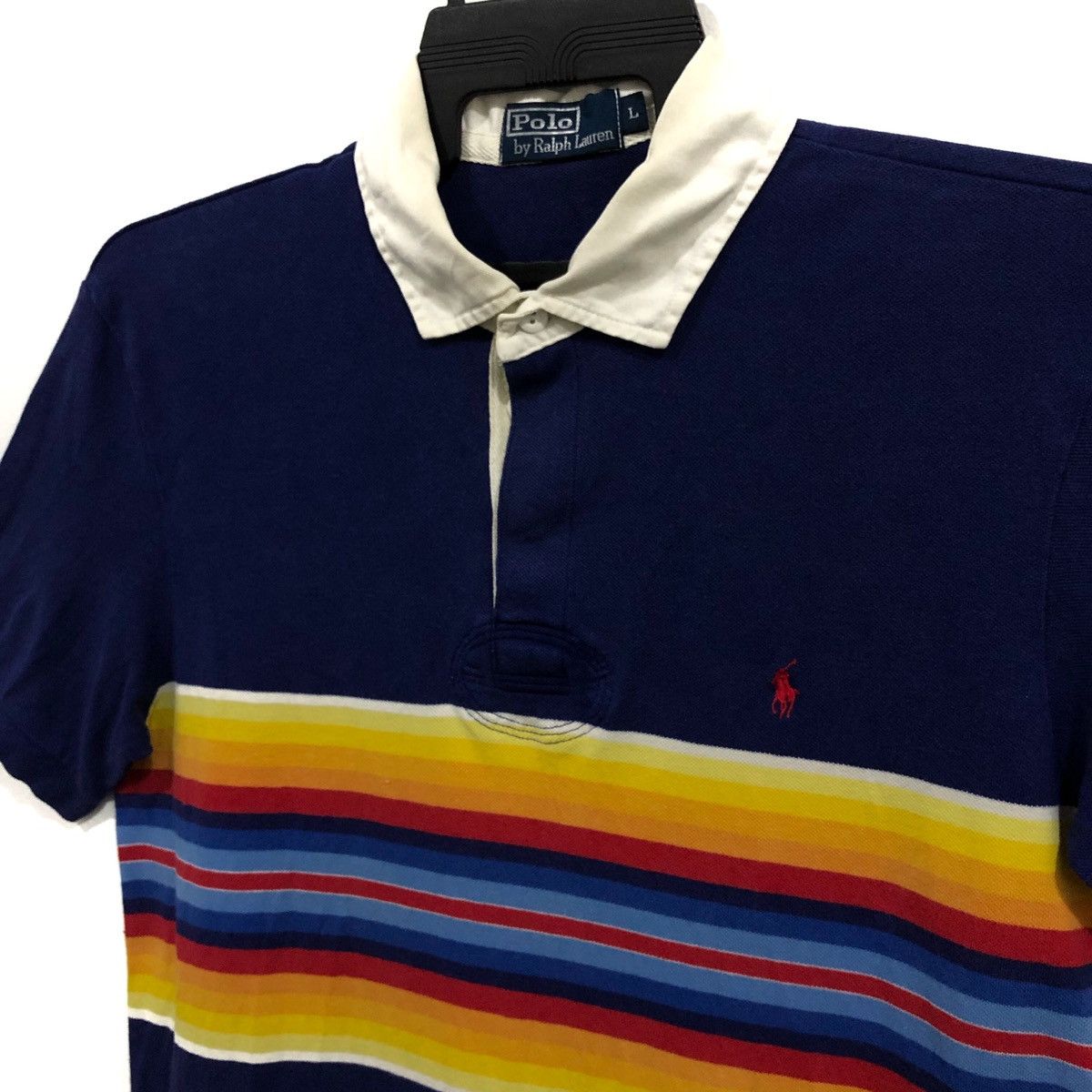 Polo Ralph Lauren Vintage Polo by Ralph Lauren rainbow Size US L / EU 52-54 / 3 - 3 Thumbnail