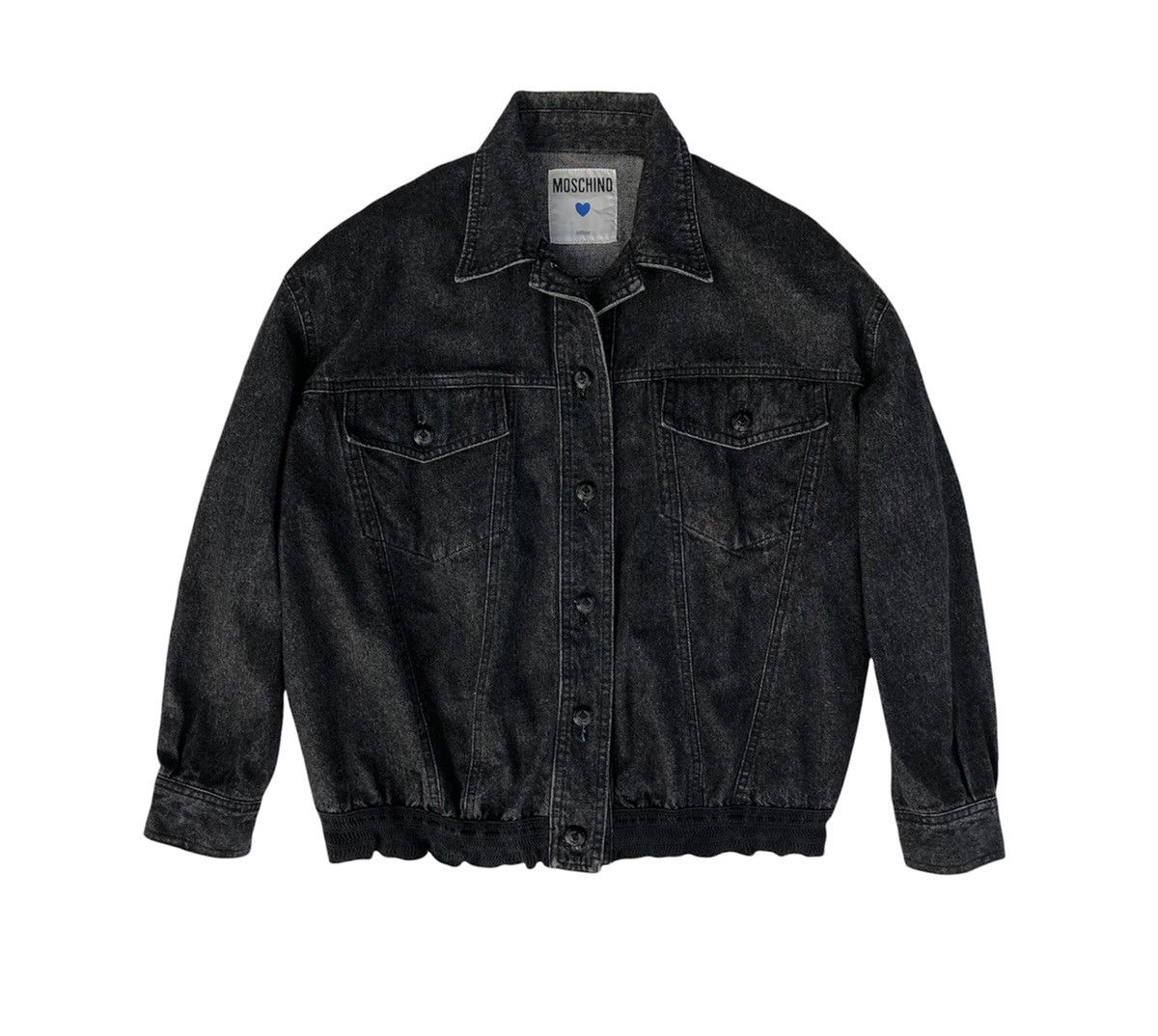 Vintage Moschino Black Denim Women Trucker Jacket