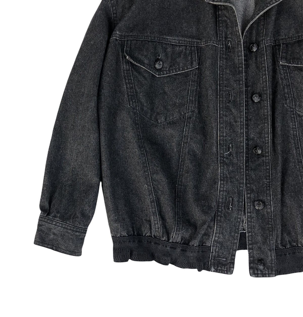 Vintage Moschino Black Denim Women Trucker Jacket