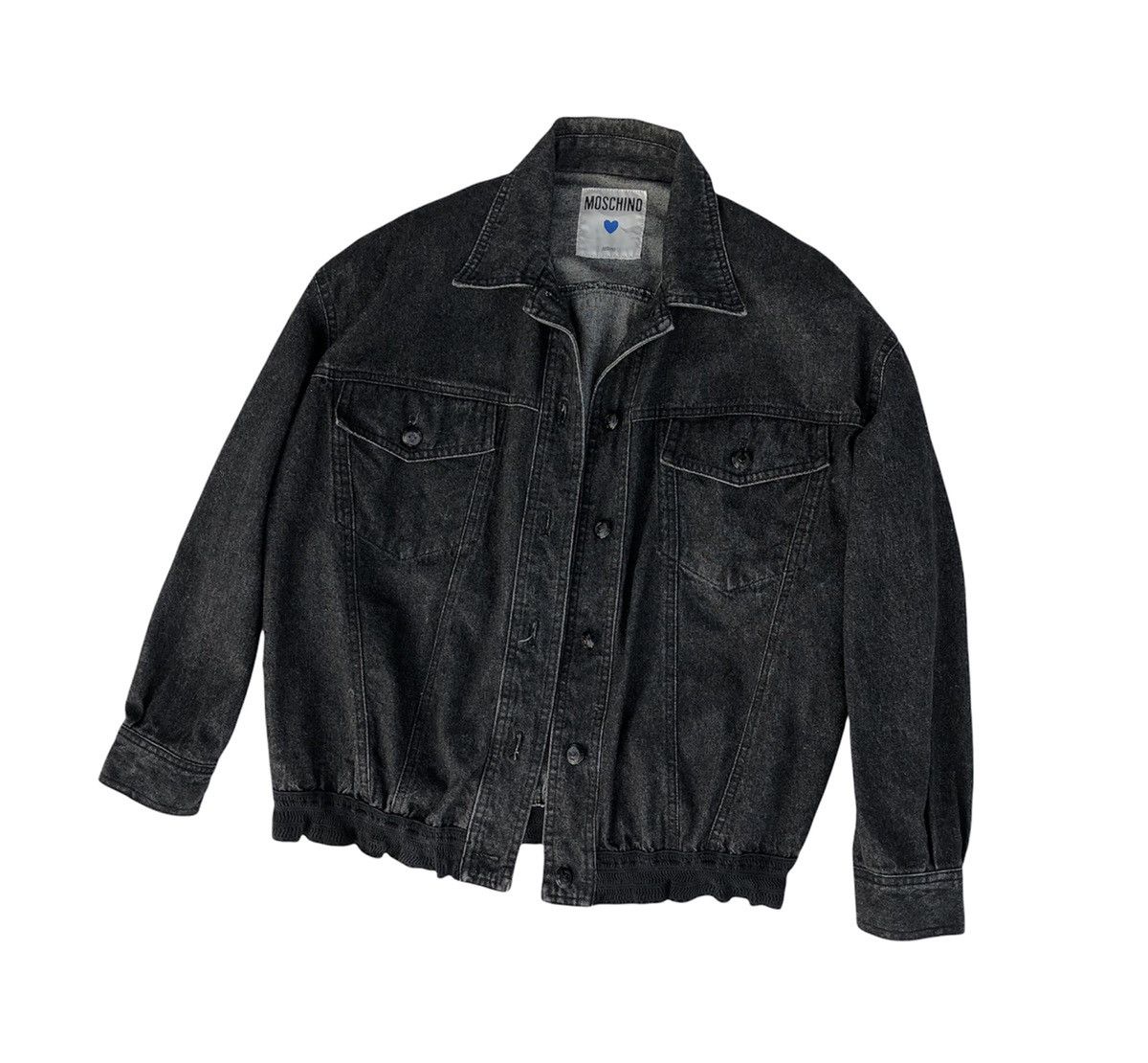 Vintage Moschino Black Denim Women Trucker Jacket