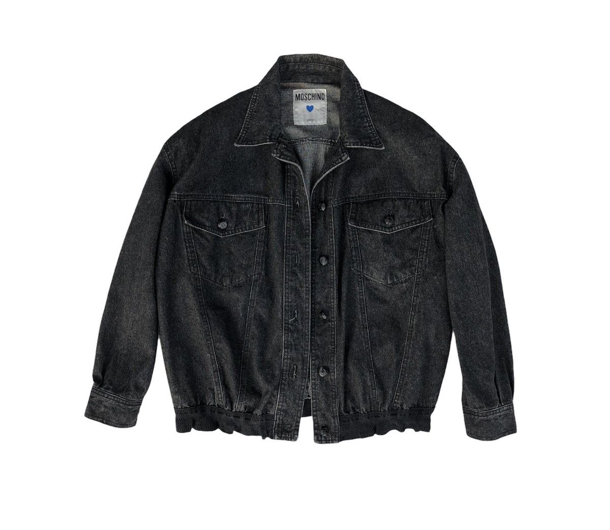 Vintage Moschino Black Denim Women Trucker Jacket