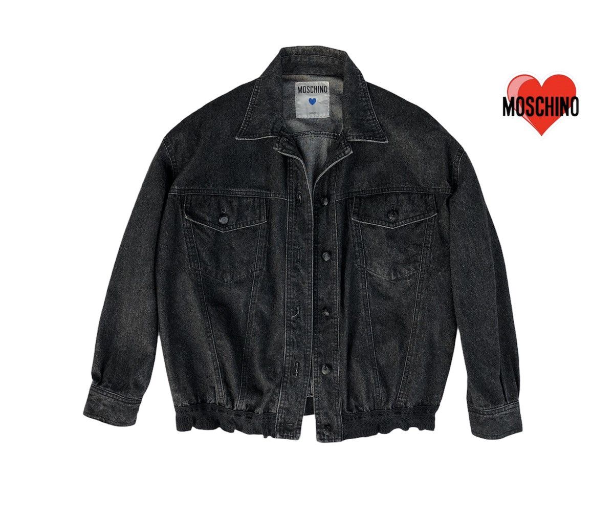 Vintage Moschino Black Denim Women Trucker Jacket