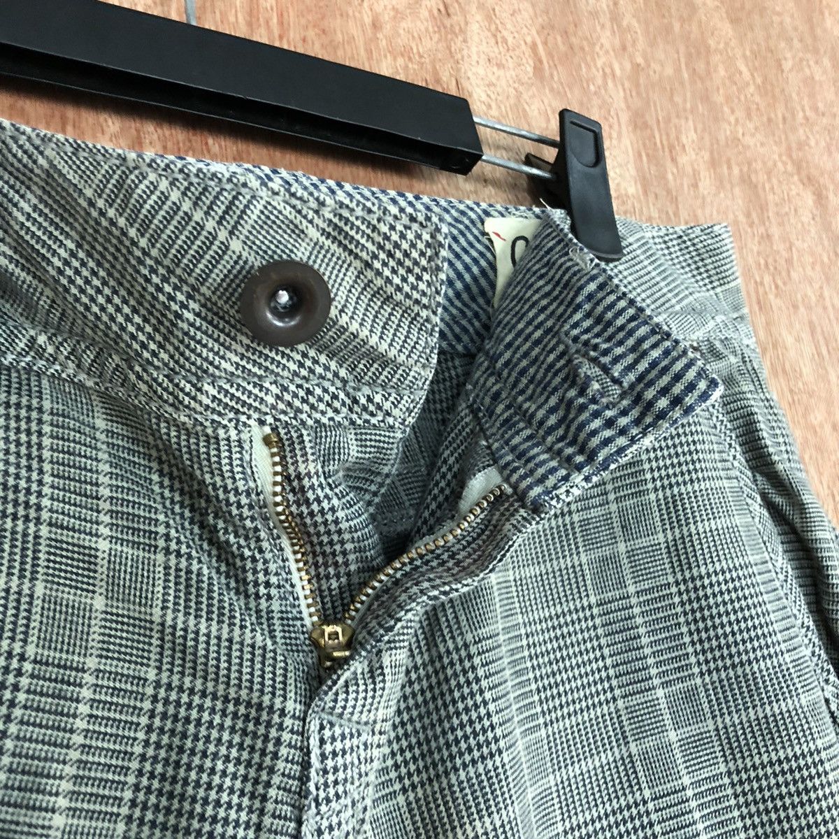 Japanese Brand × Seditionaries DLL Cepo Checkered buckle back Grey Straight Pants #c658 Size US 31 - 5 Thumbnail