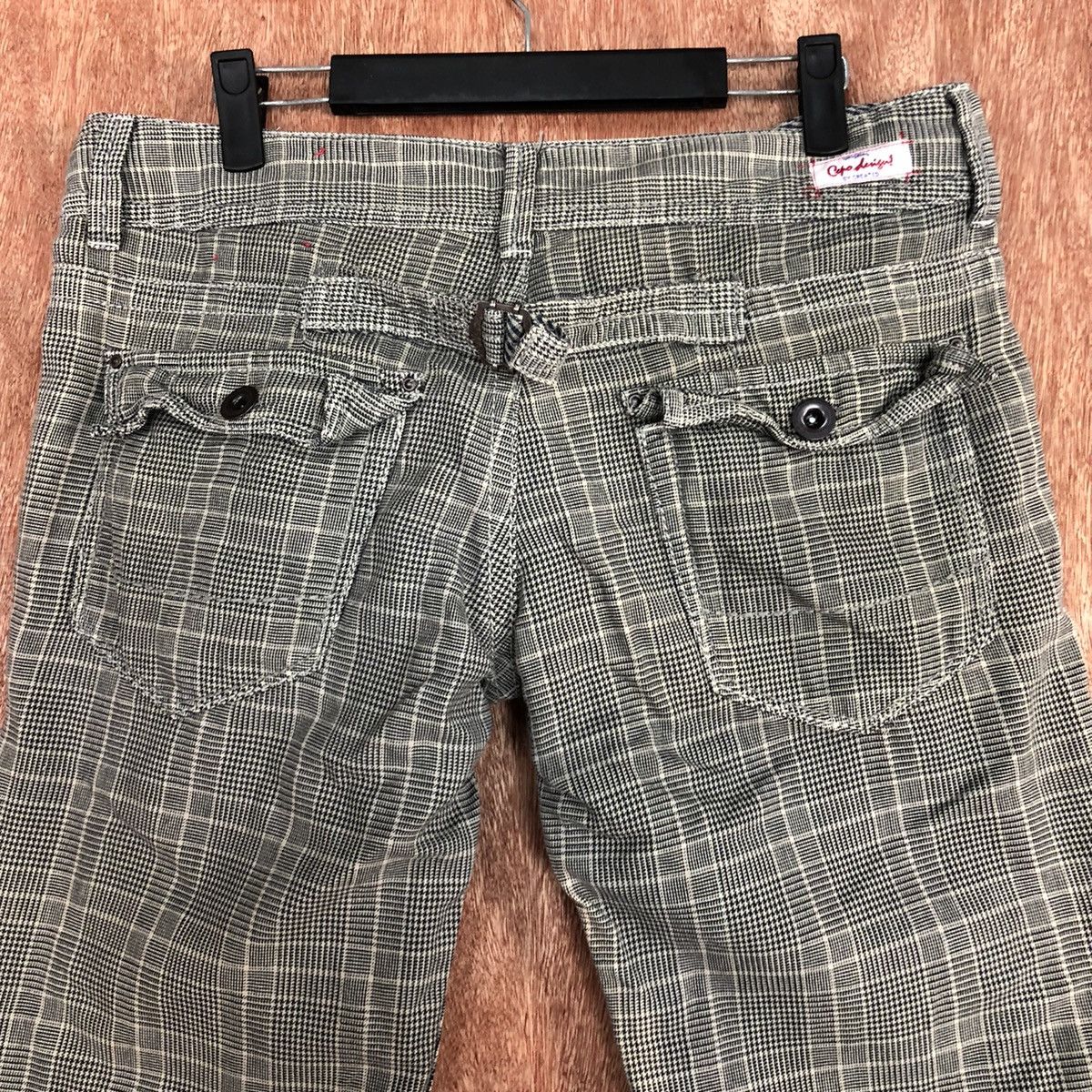 Japanese Brand × Seditionaries DLL Cepo Checkered buckle back Grey Straight Pants #c658 Size US 31 - 9 Thumbnail