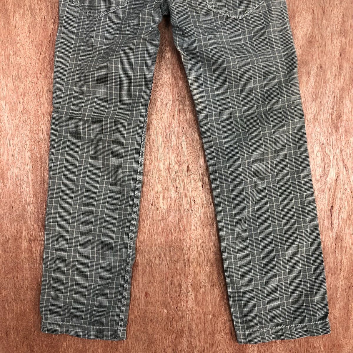 Japanese Brand × Seditionaries DLL Cepo Checkered buckle back Grey Straight Pants #c658 Size US 31 - 8 Thumbnail