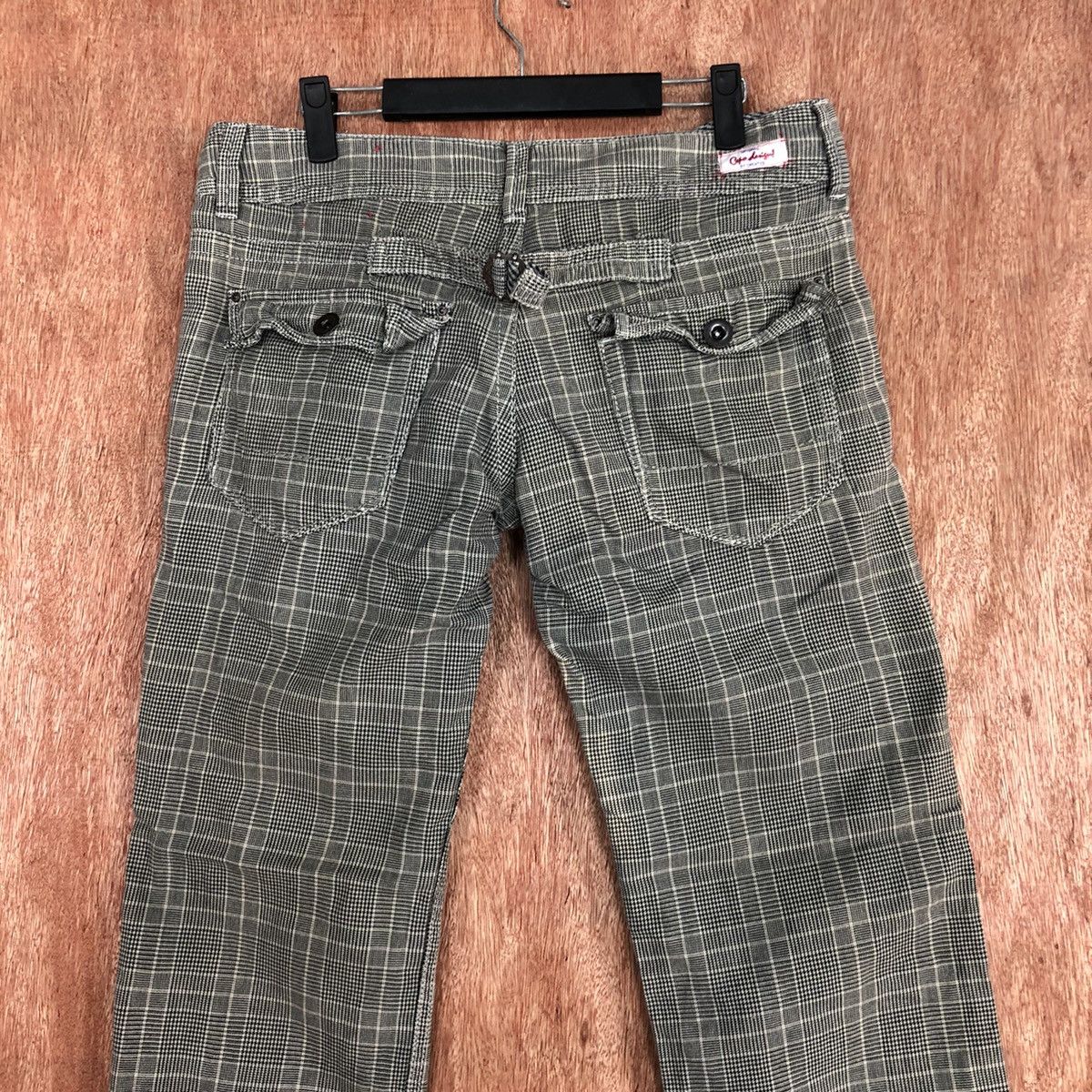 Japanese Brand × Seditionaries DLL Cepo Checkered buckle back Grey Straight Pants #c658 Size US 31 - 7 Thumbnail