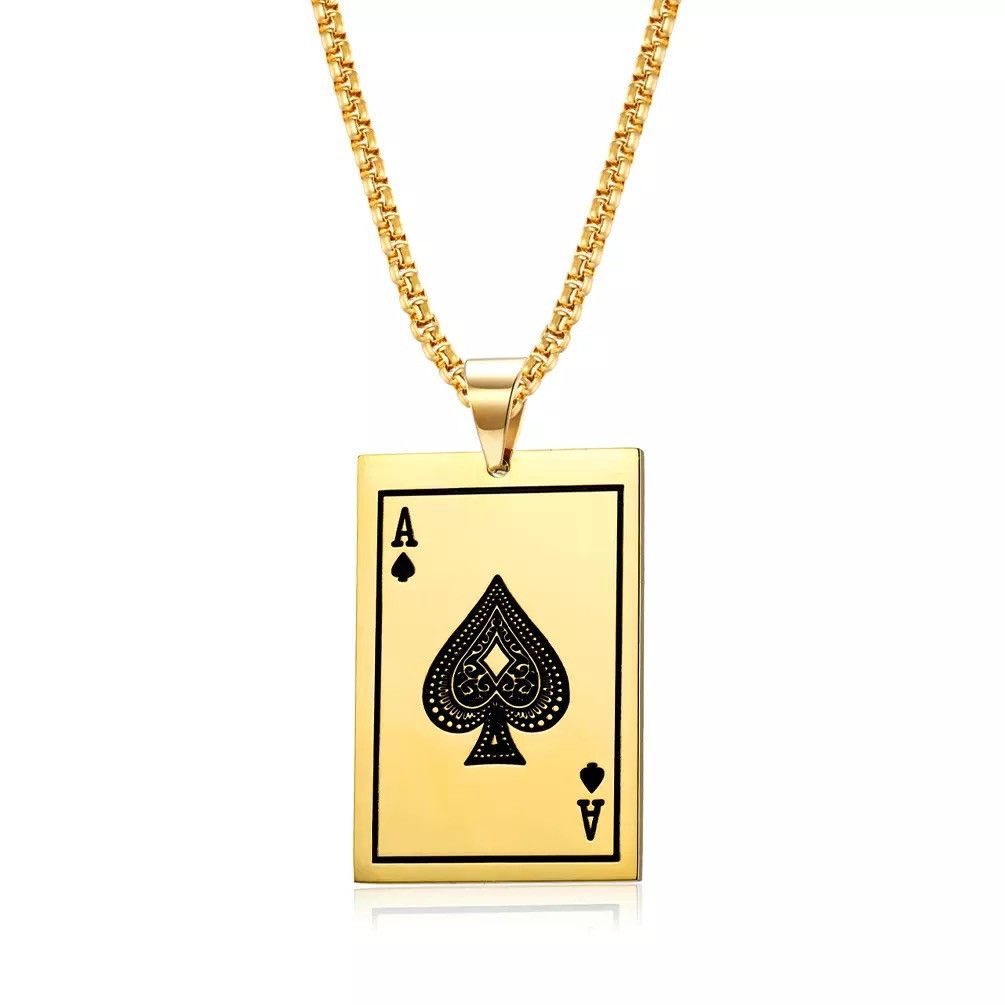 Jewelry Poker Ace Pendant Necklace Size ONE SIZE - 1 Thumbnail