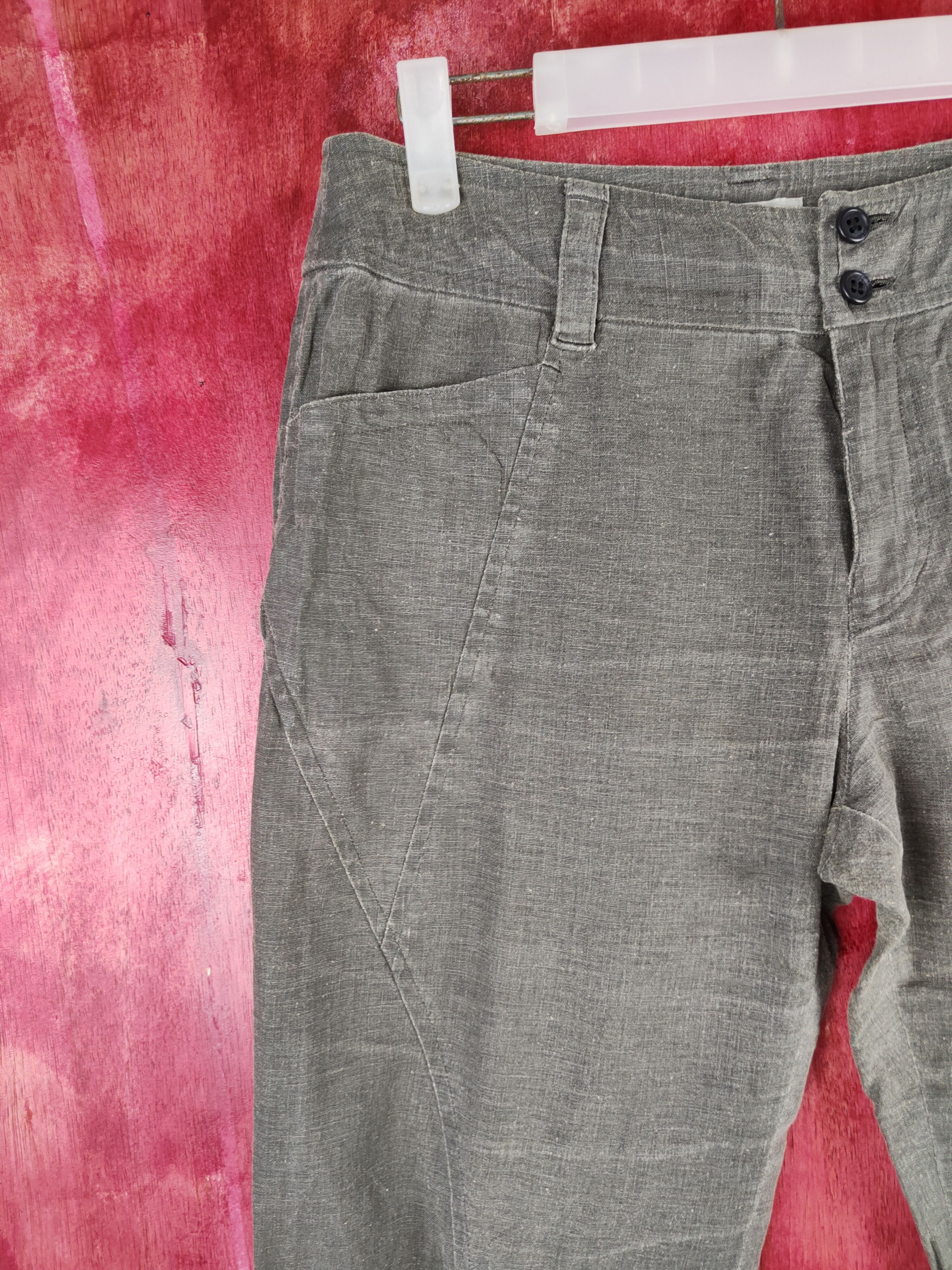 La Femme Gray vintage cropped Casual Pants #S794