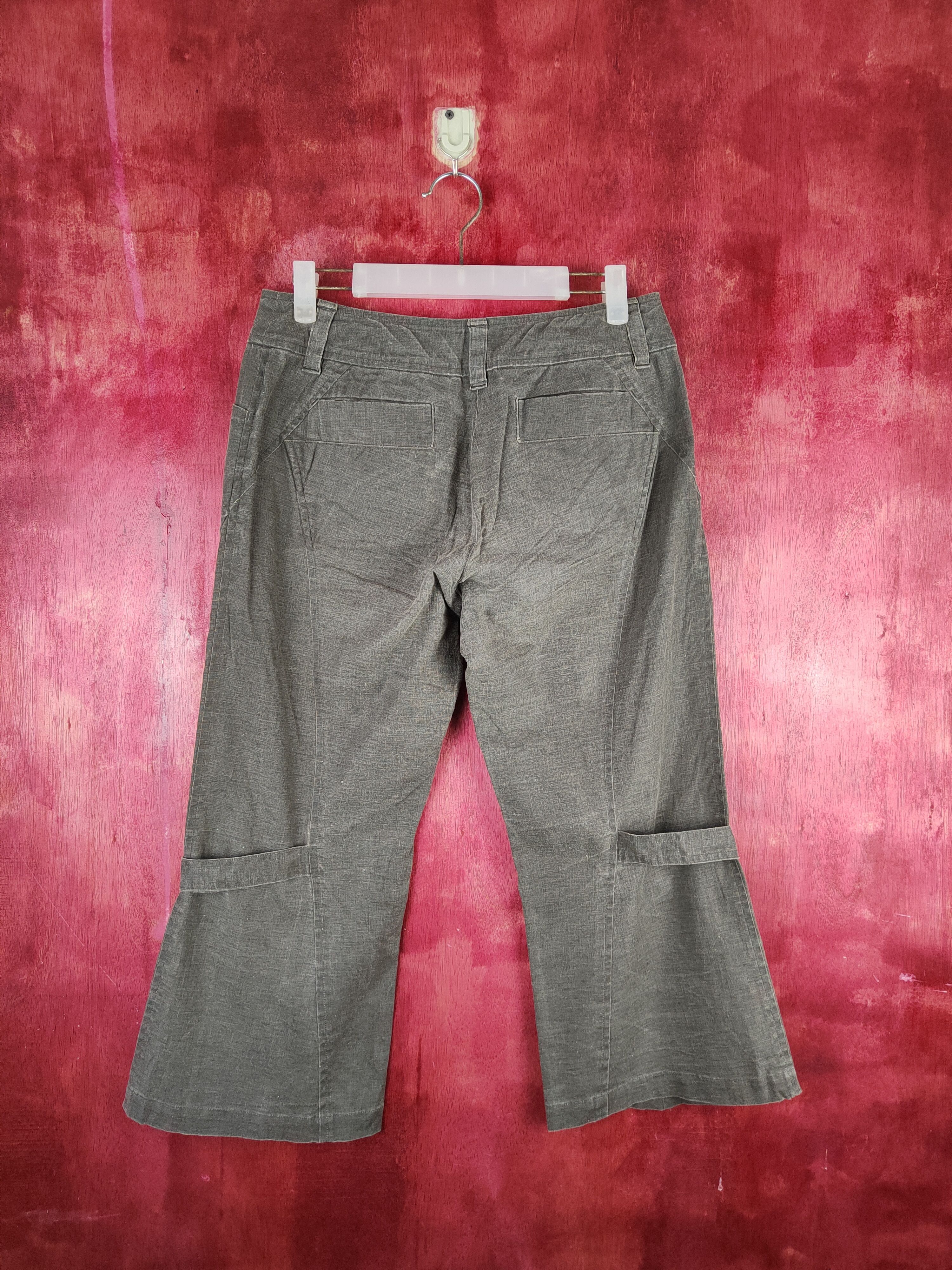 La Femme Gray vintage cropped Casual Pants #S794