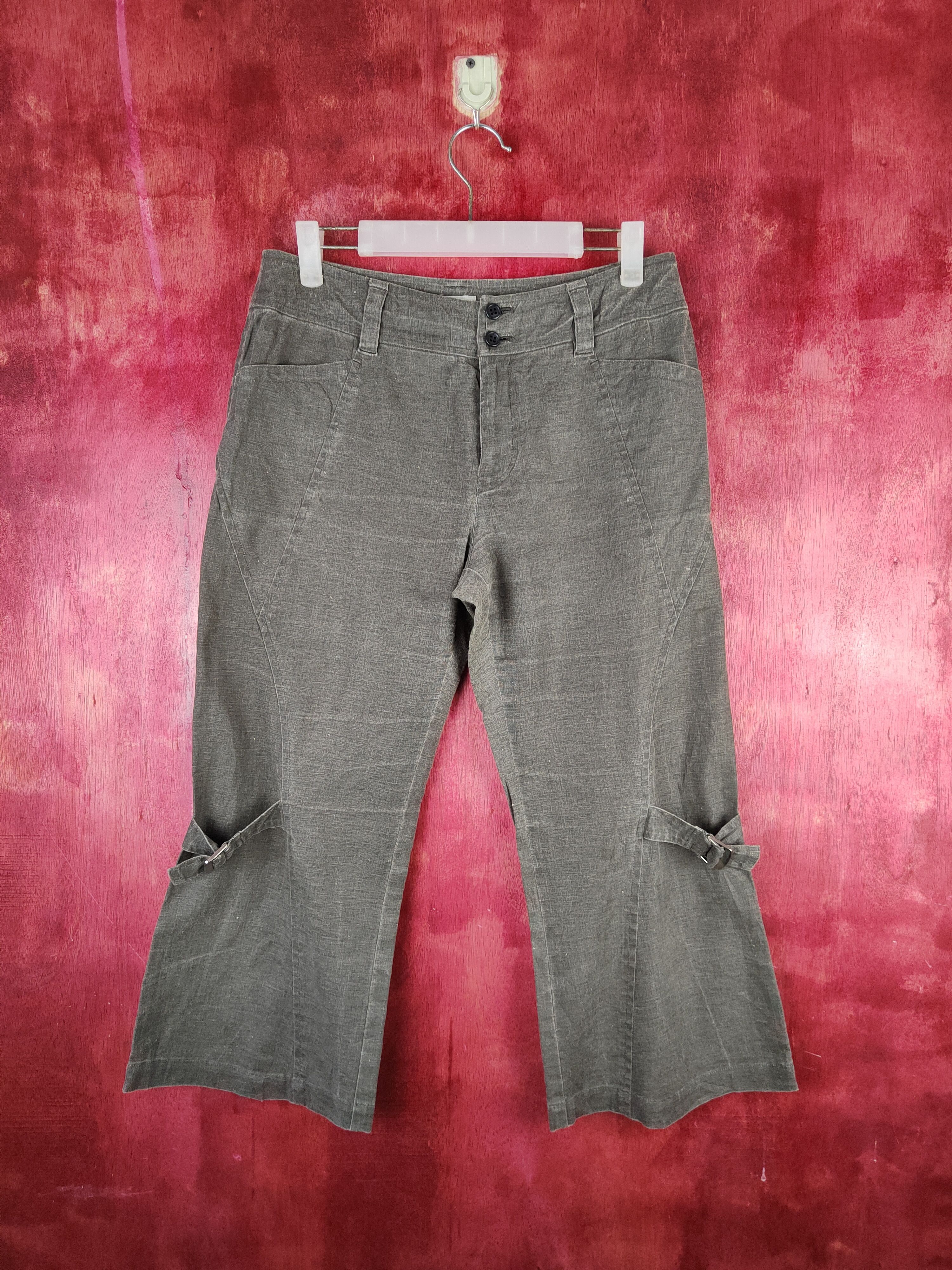 La Femme Gray vintage cropped Casual Pants #S794