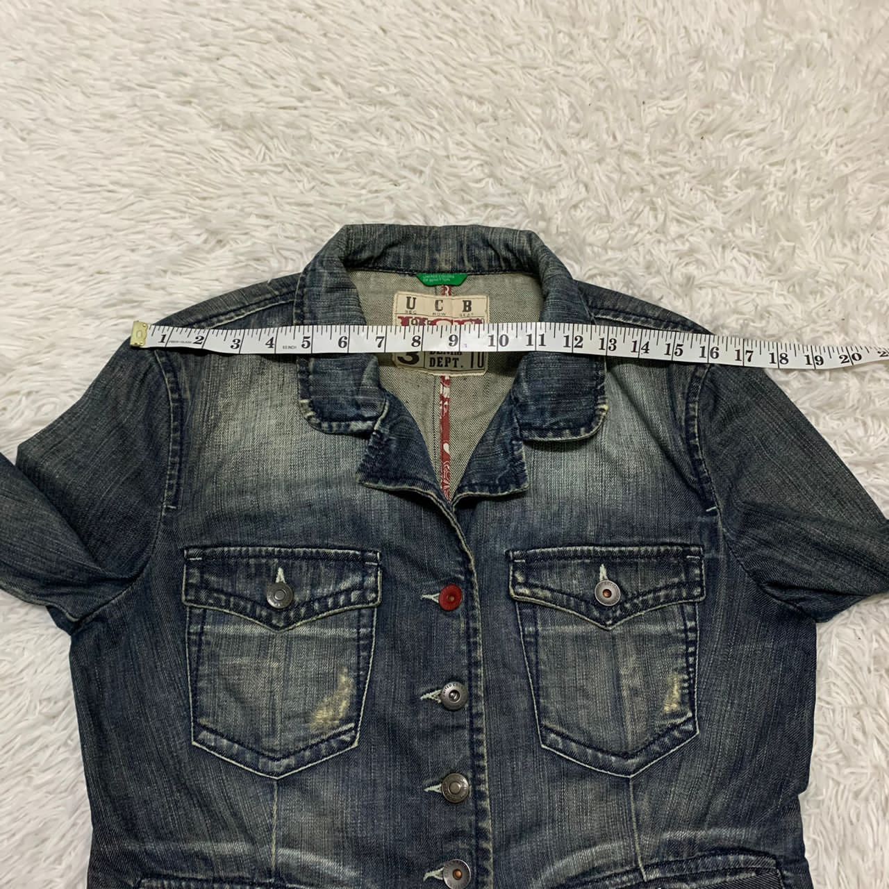 United Colors Of Benetton UCB Wrigley Field 1950 Denim Jacket Size M / US 6-8 / IT 42-44 - 5 Thumbnail
