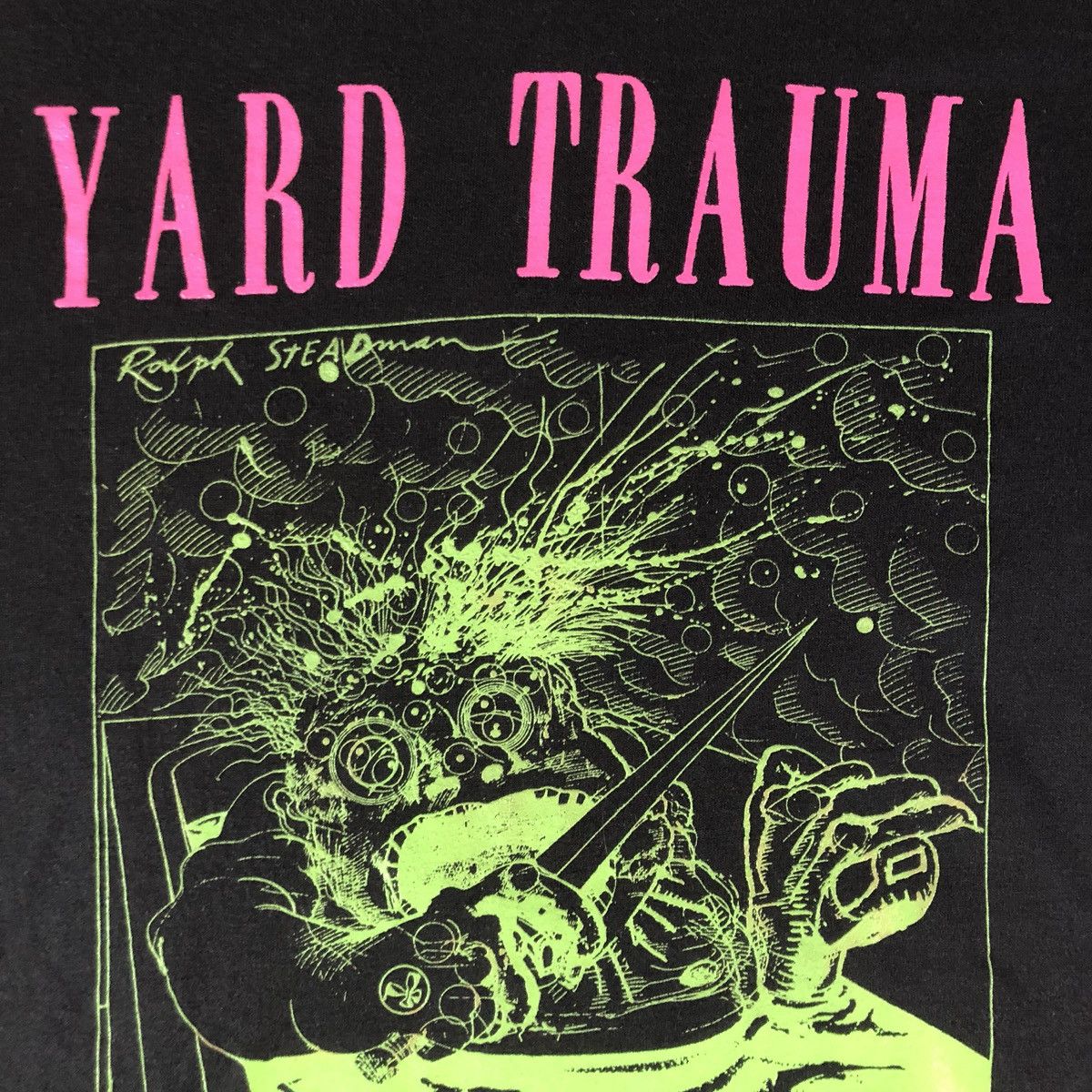 Vintage Ralph Steadman Yard Trauma Punk Group 80’s T shirt Size US XL / EU 56 / 4 - 6 Thumbnail