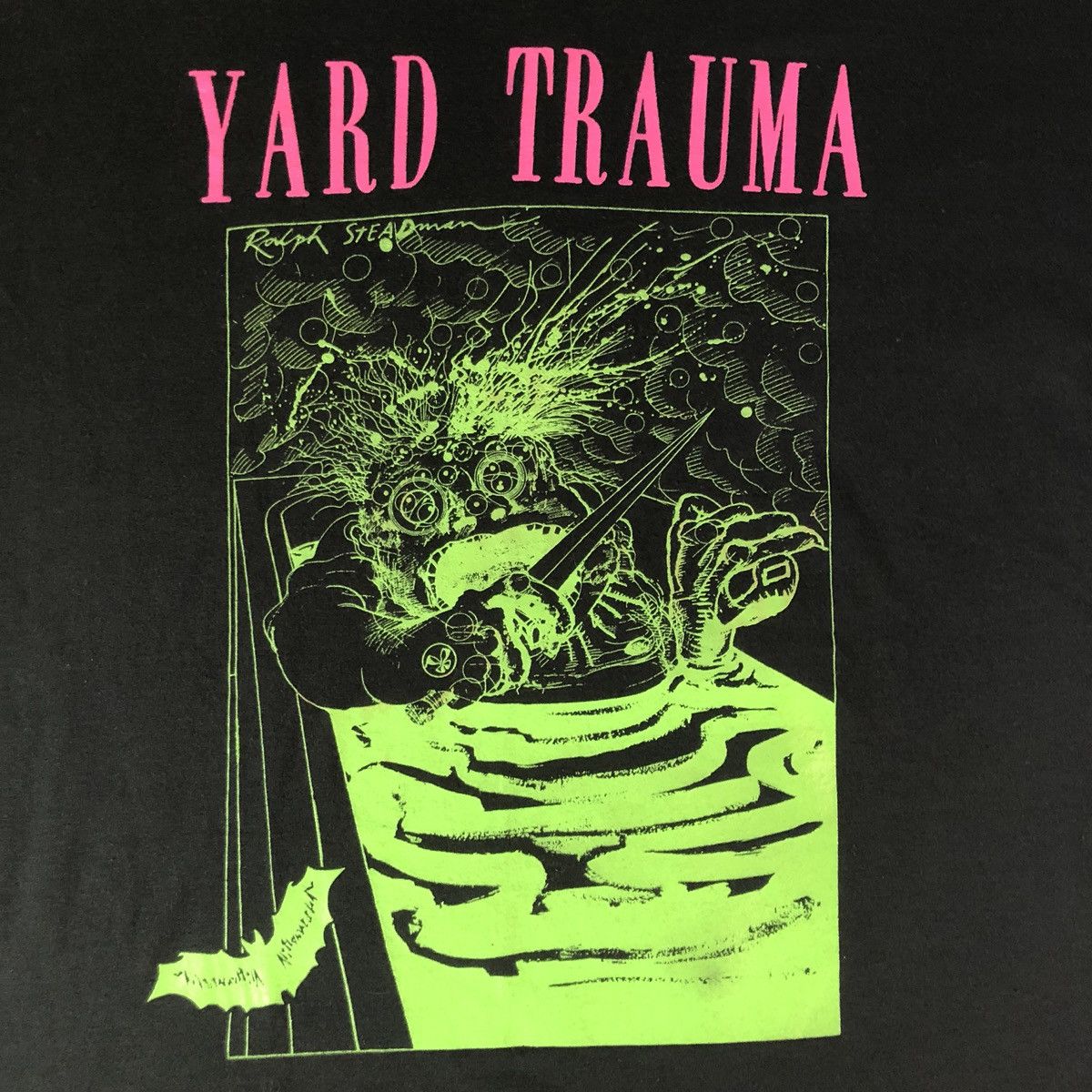 Vintage Ralph Steadman Yard Trauma Punk Group 80’s T shirt Size US XL / EU 56 / 4 - 2 Thumbnail