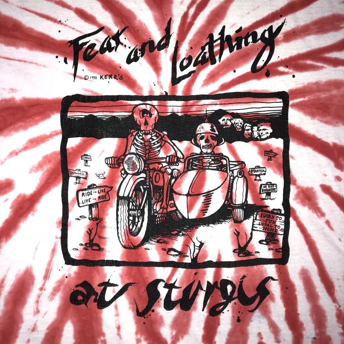 Vintage Hunter S Thompson Fear and Loathing Las Vegas Sturgis 1991 Size US XL / EU 56 / 4 - 3 Thumbnail