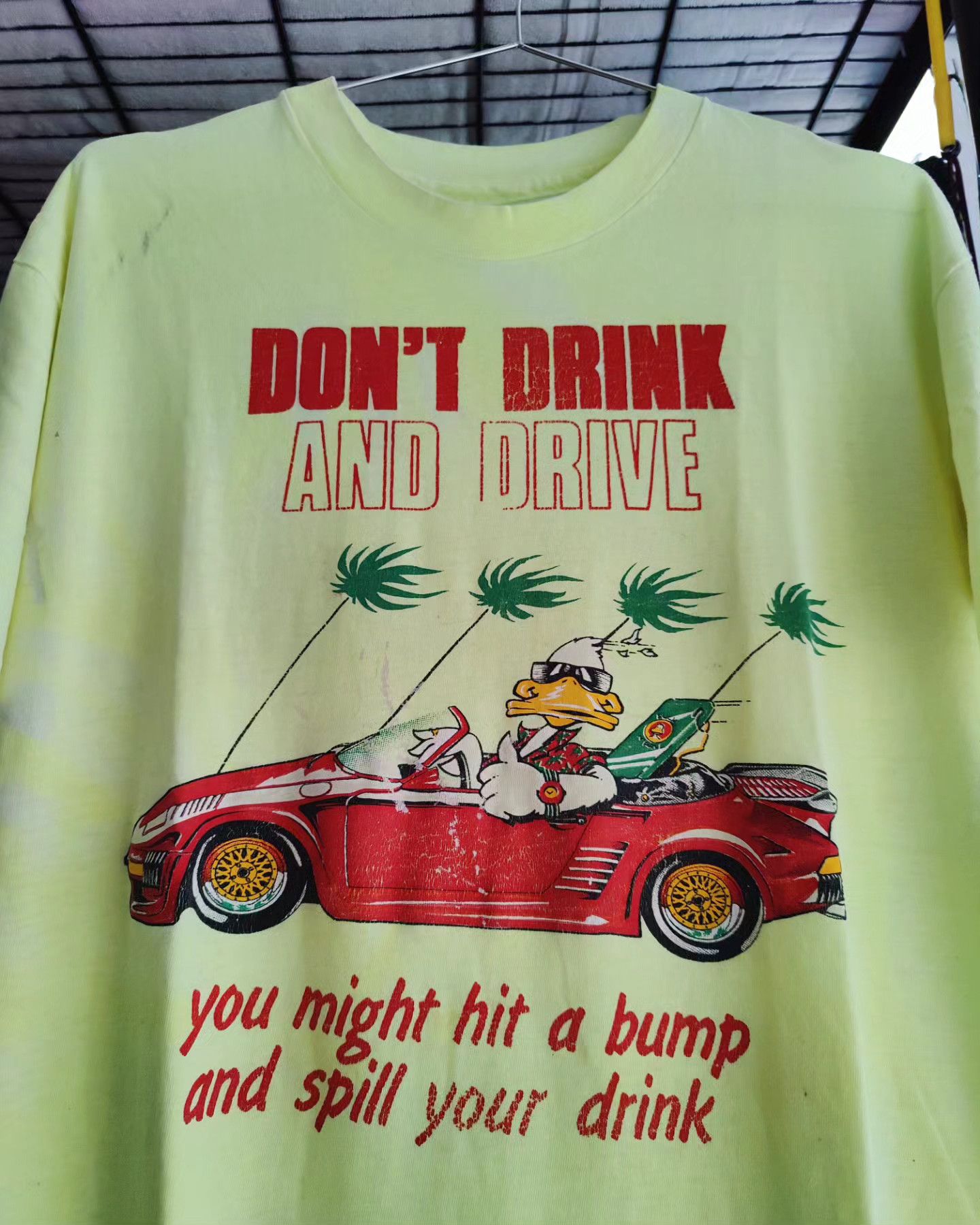Hanes × Vintage vtg80s - Funny Tee Duck - don't drink drive😎 Size US XL / EU 56 / 4 - 2 Thumbnail