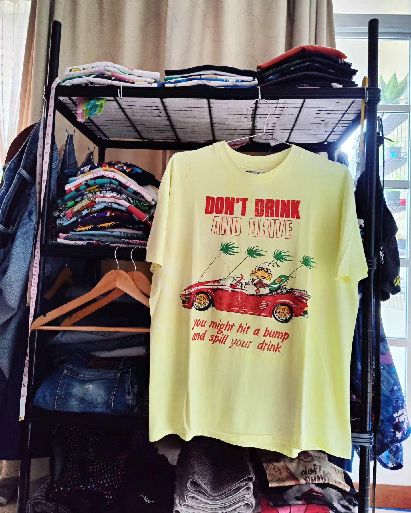 Hanes × Vintage vtg80s - Funny Tee Duck - don't drink drive😎 Size US XL / EU 56 / 4 - 1 Thumbnail