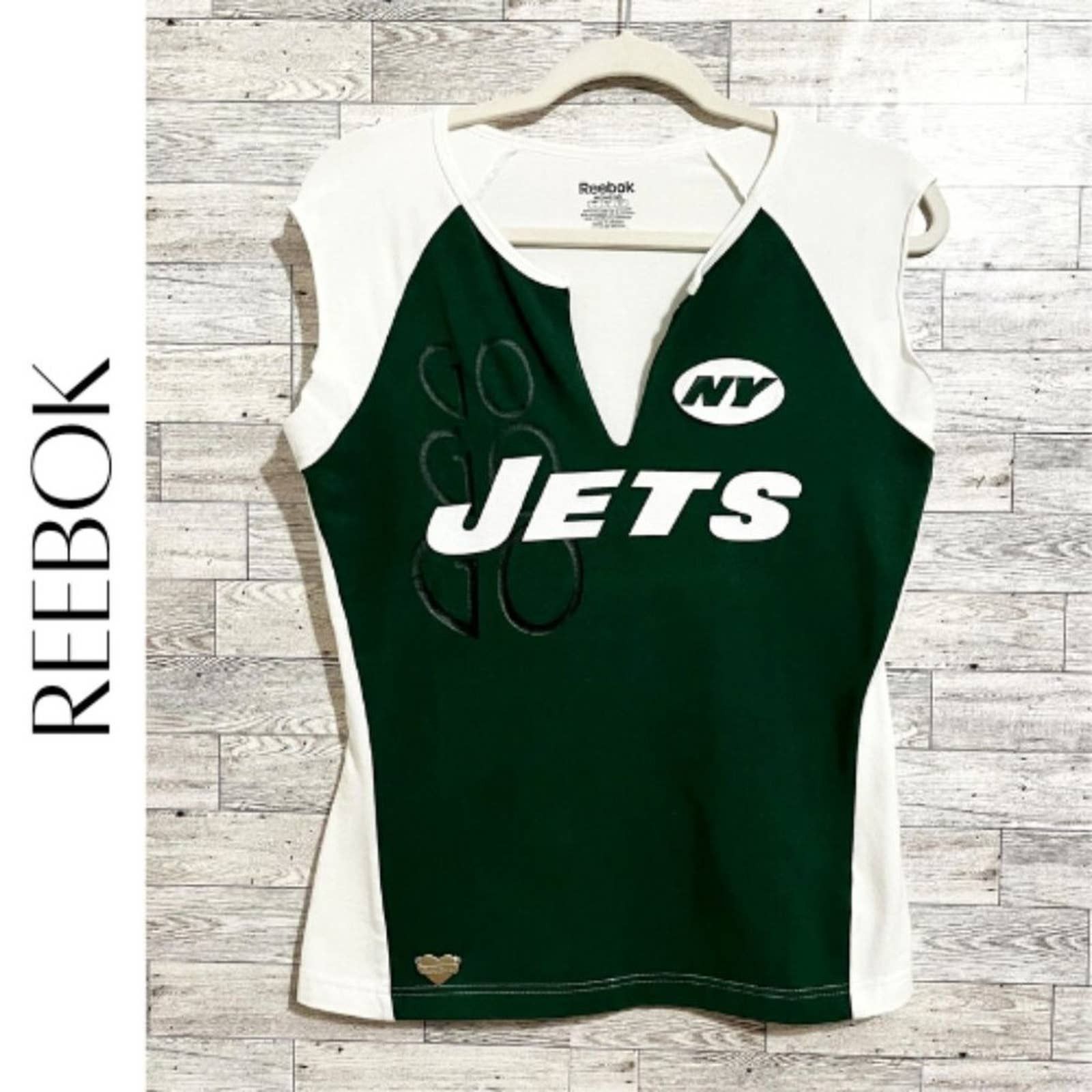 Reebok NFL Women's New York Jets Split Neck Tank Top Shirt, Pink – Fanletic