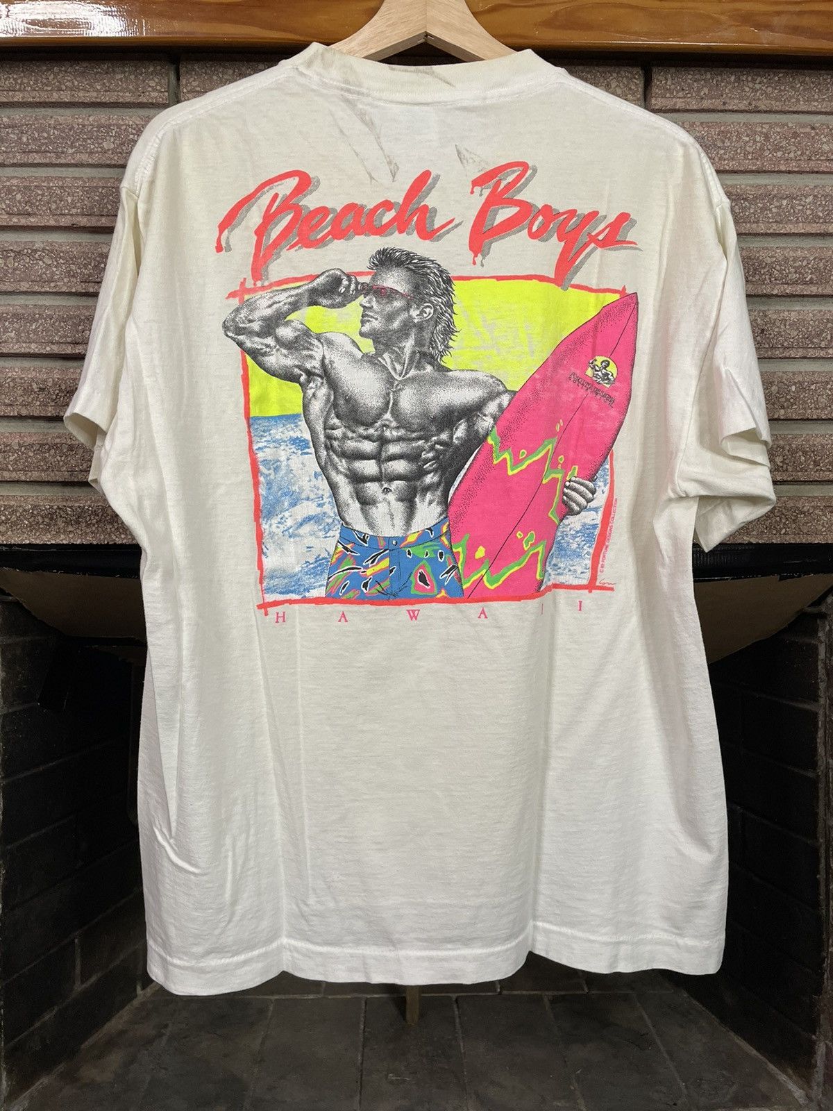 Vintage 1989 Beach Boys Hawaii Graphic Mullet Tee Size XL