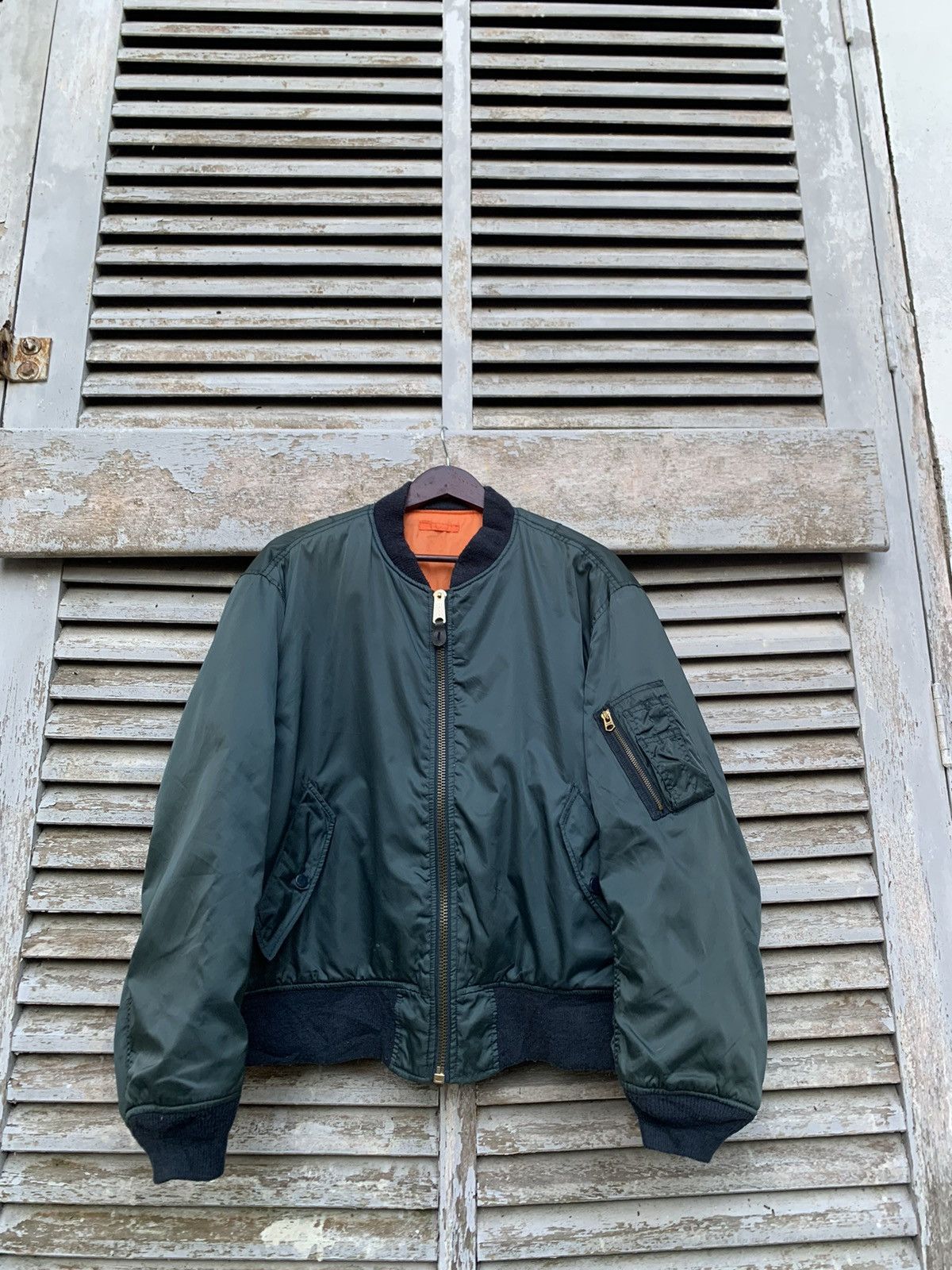 Vintage 🪖Vintage Sun Faded MA-1 Man Intermediate Bomber Jacket Size US M / EU 48-50 / 2 - 6 Thumbnail