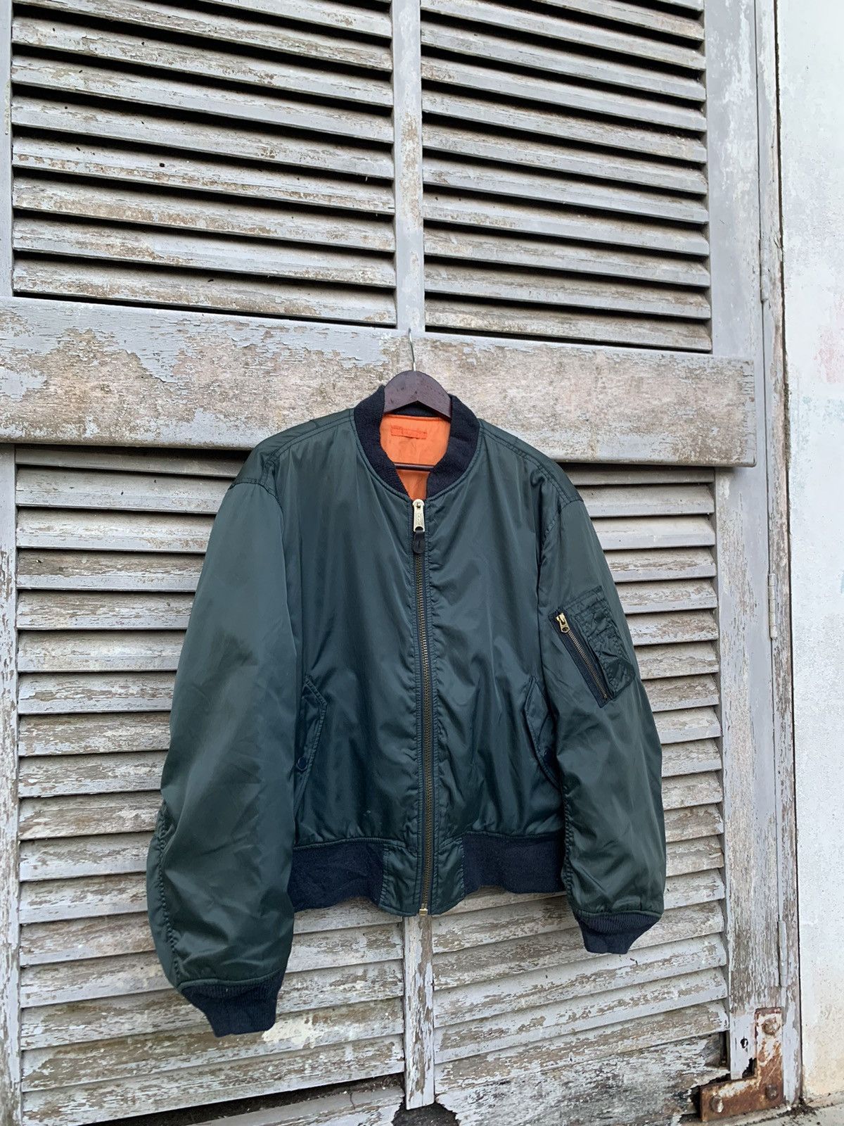 Vintage 🪖Vintage Sun Faded MA-1 Man Intermediate Bomber Jacket Size US M / EU 48-50 / 2 - 5 Thumbnail