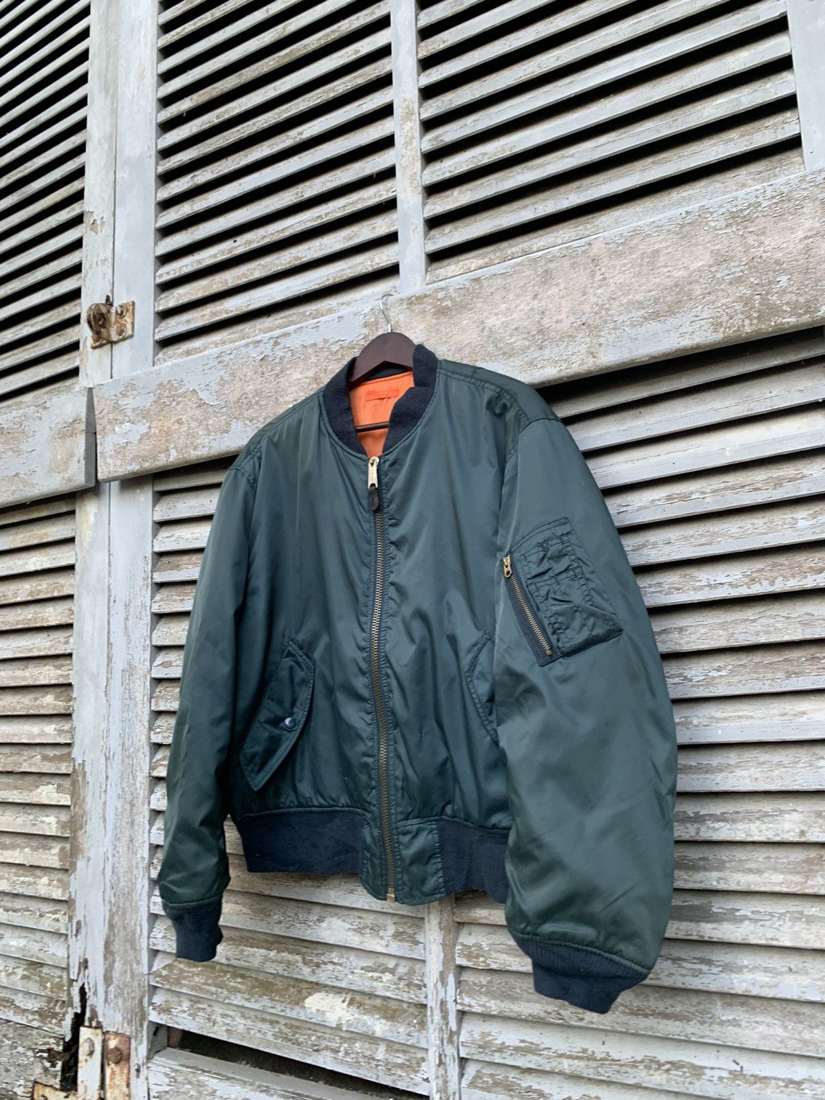 Vintage 🪖Vintage Sun Faded MA-1 Man Intermediate Bomber Jacket Size US M / EU 48-50 / 2 - 3 Thumbnail