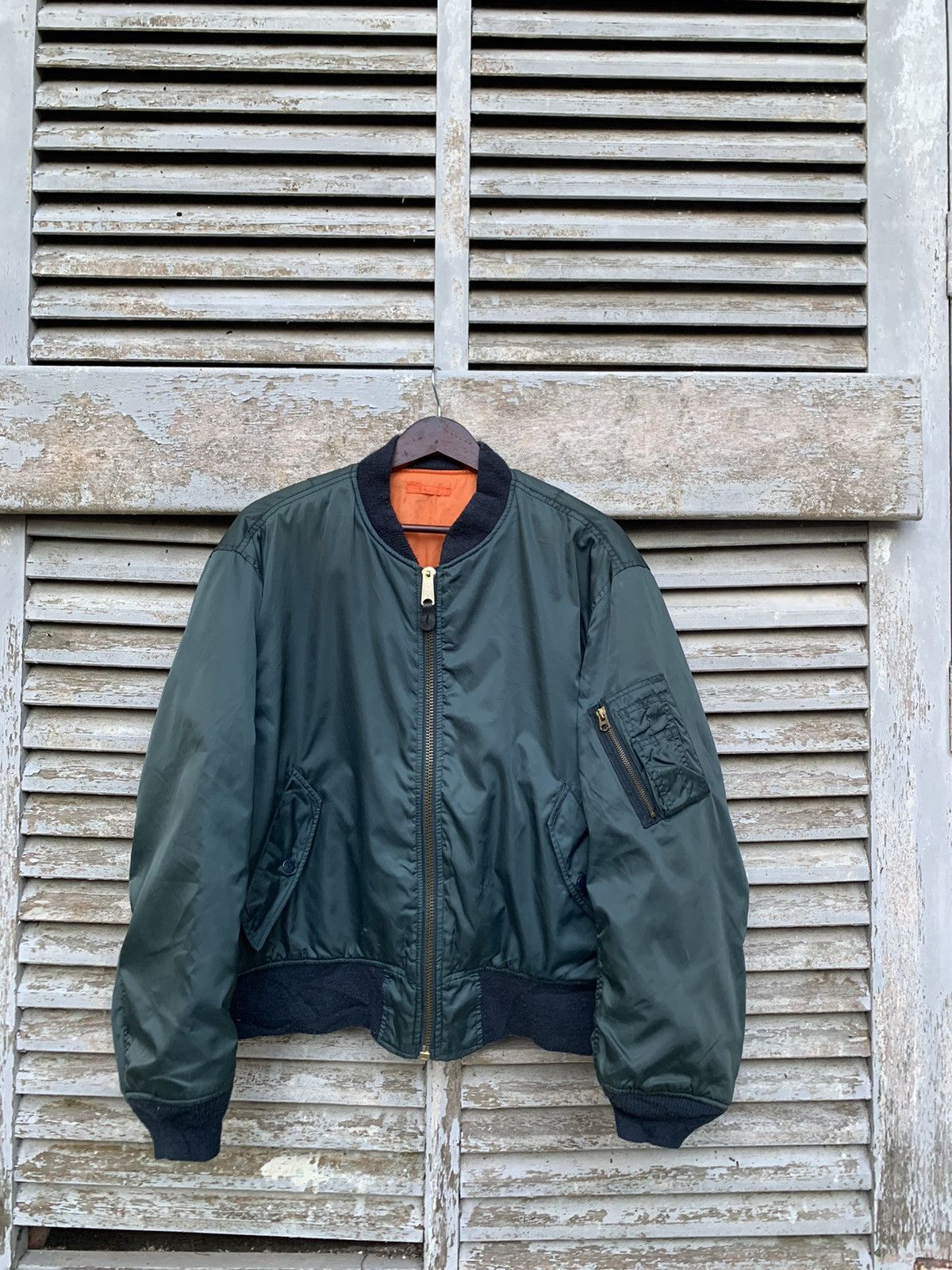 Vintage 🪖Vintage Sun Faded MA-1 Man Intermediate Bomber Jacket Size US M / EU 48-50 / 2 - 1 Thumbnail
