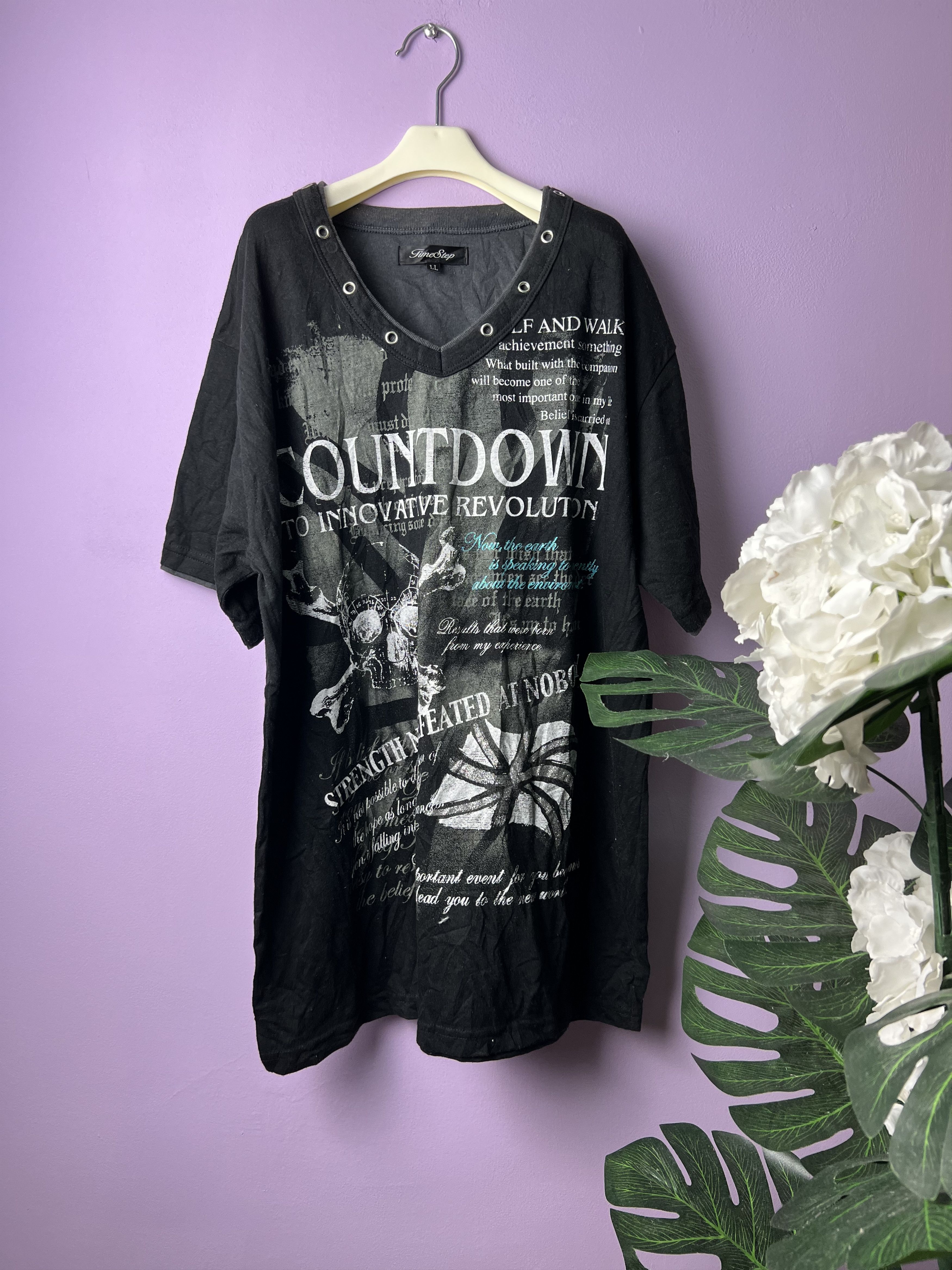 🔥Time Step Skulls V Neck Tees