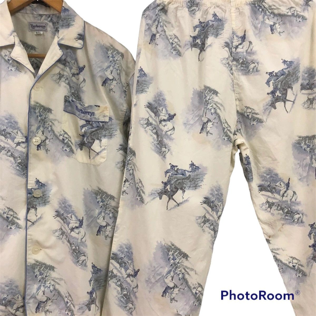 Burberry 🔥 rare authentic one set vintage burberrys sleepwear Size US M / EU 48-50 / 2 - 11 Thumbnail