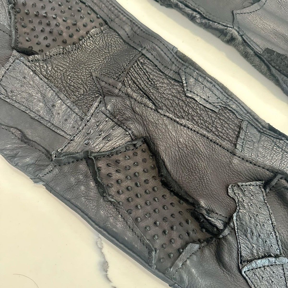 Yasuyuki Ishii Yasuyuki Ishii Patchwork Leather Pants Size US 30 / EU 46 - 8 Thumbnail