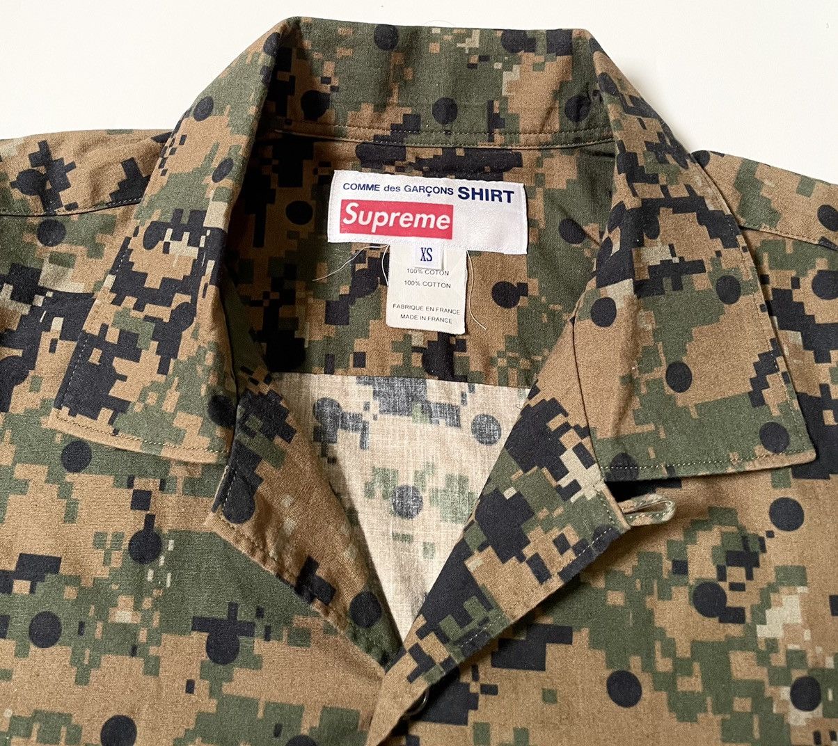 FINAL DROP* Supreme x CDG SHIRT SS13 digi camo camp shirt