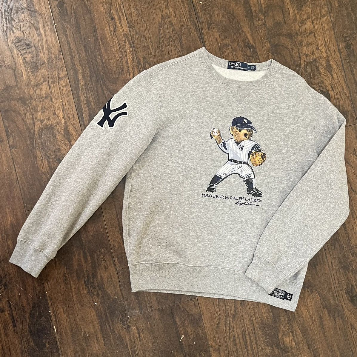 POLO RALPH LAUREN Men's MLB Collection NY Yankees Bear crew neck  Sweatshirt XL