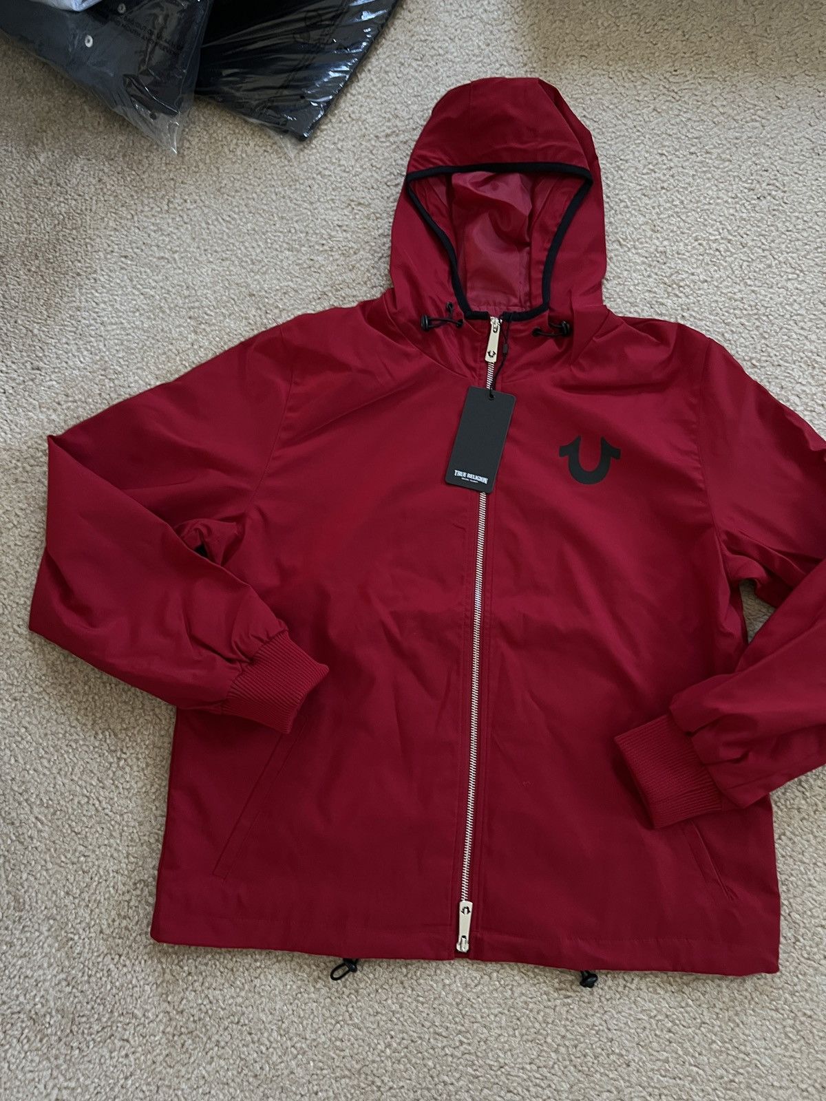True Religion Nylon full zip windbreaker jacket mock neck hoodie zip up Size US S / EU 44-46 / 1 - 7 Thumbnail