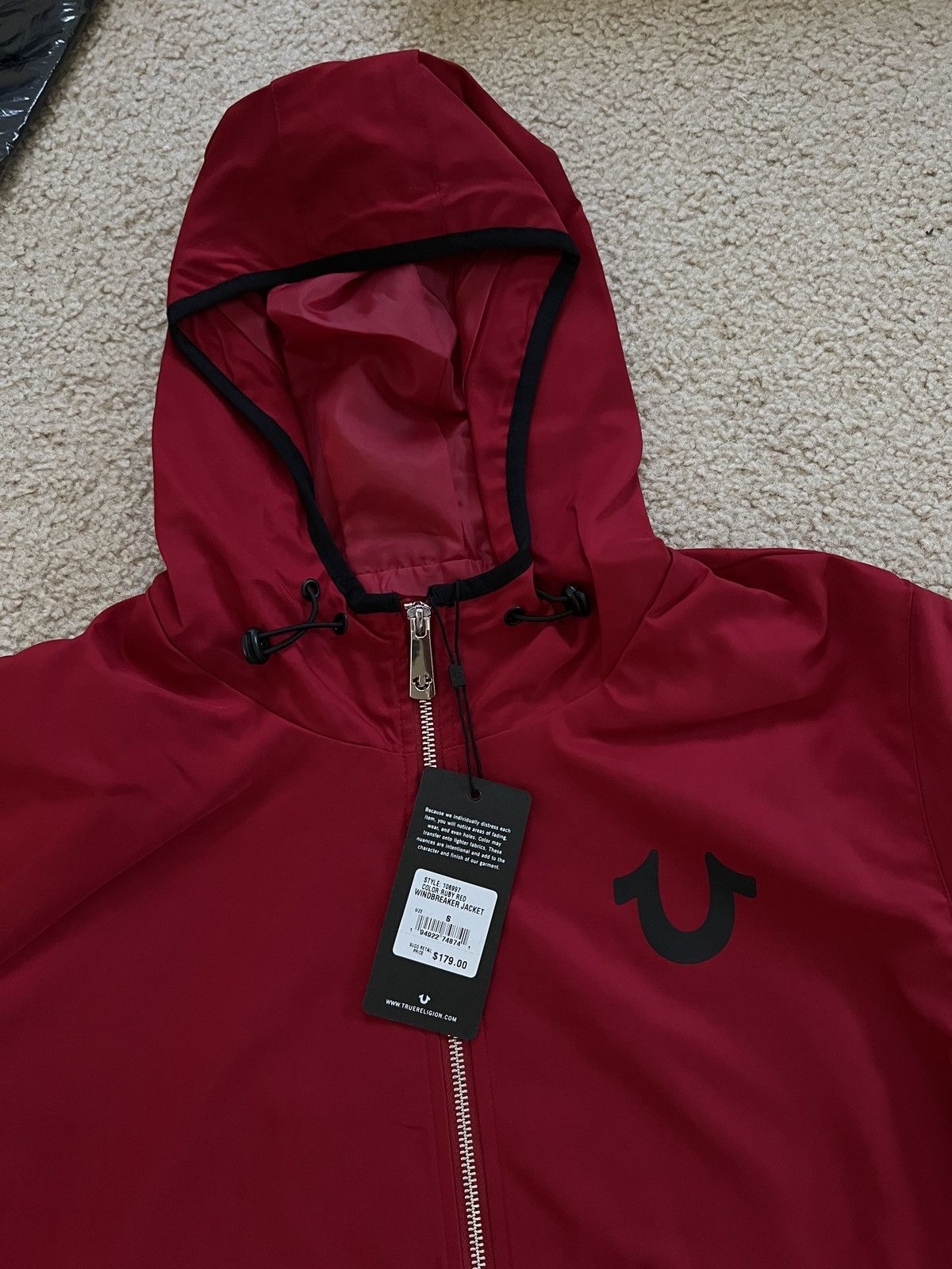 True Religion Nylon full zip windbreaker jacket mock neck hoodie zip up Size US S / EU 44-46 / 1 - 8 Thumbnail