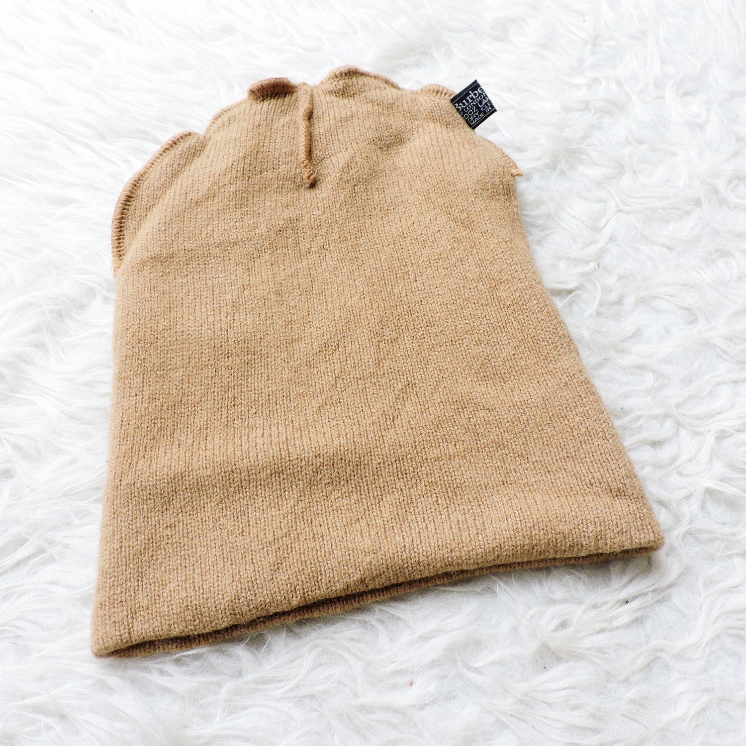 Burberry BURBERRY LAMBSWOOL SMALL LOGO BEANIE Size ONE SIZE - 6 Thumbnail