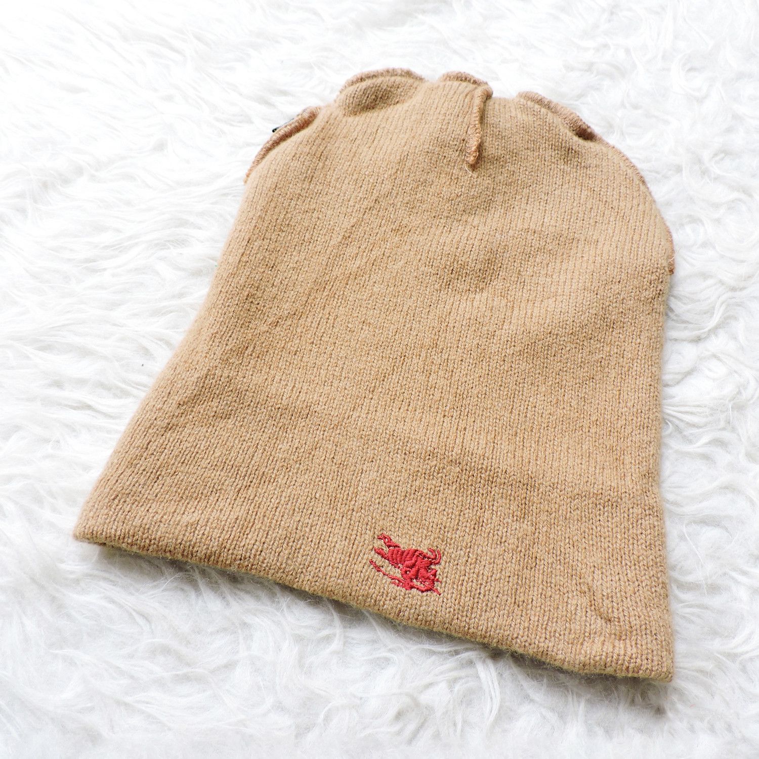 Burberry BURBERRY LAMBSWOOL SMALL LOGO BEANIE Size ONE SIZE - 5 Thumbnail