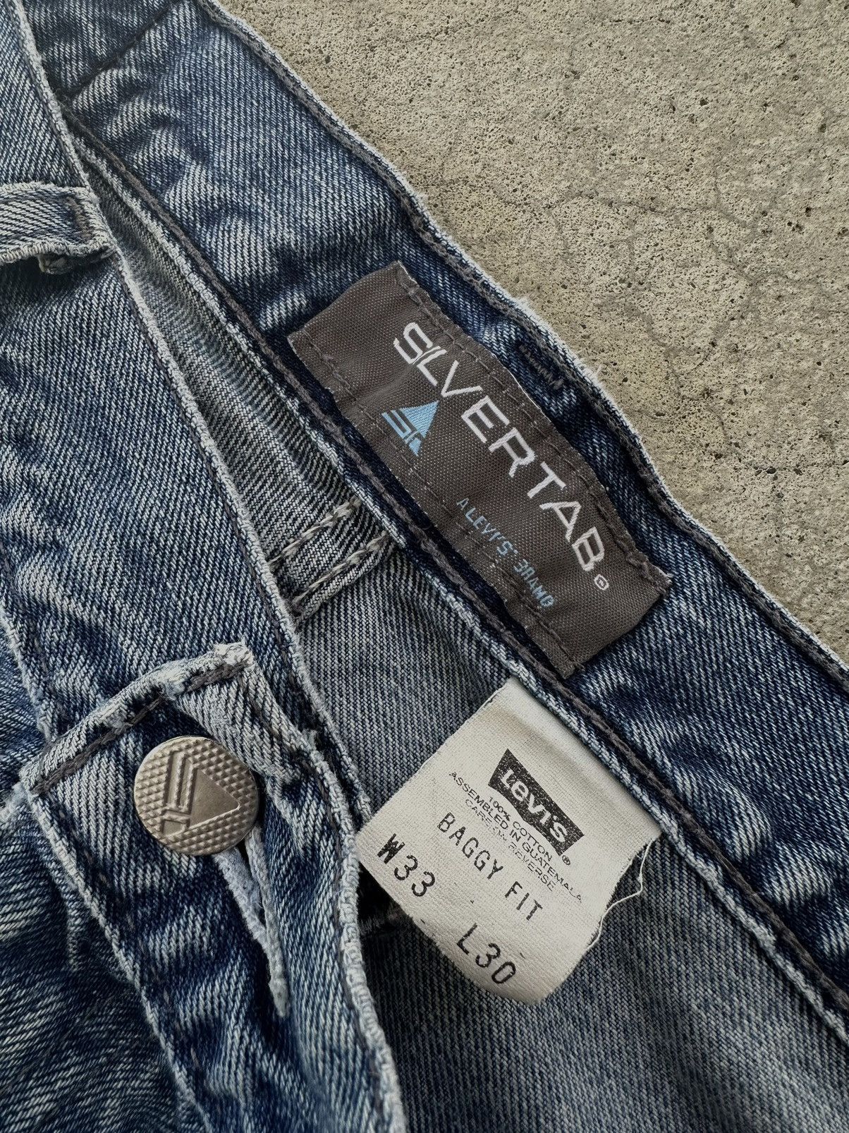 Levi's Vintage Levi’s silver tab denim jeans baggy Size US 33 - 2 Thumbnail