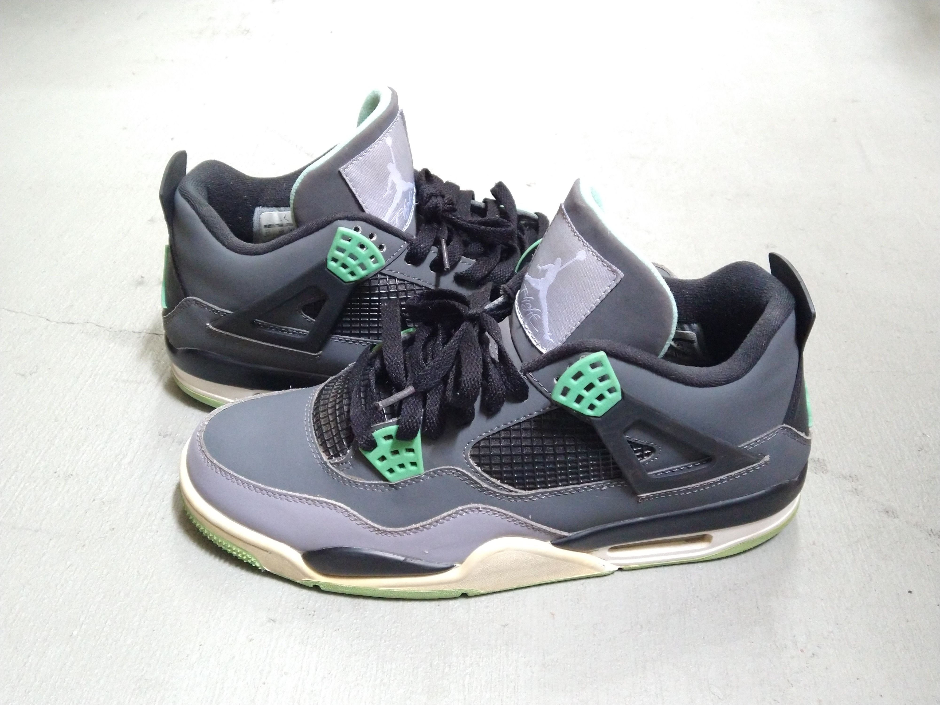 Jordan Brand Nike Air Jordan 4 Retro Glow Green Size 11 Gray 308497-033 Size US 11 / EU 44 - 8 Thumbnail