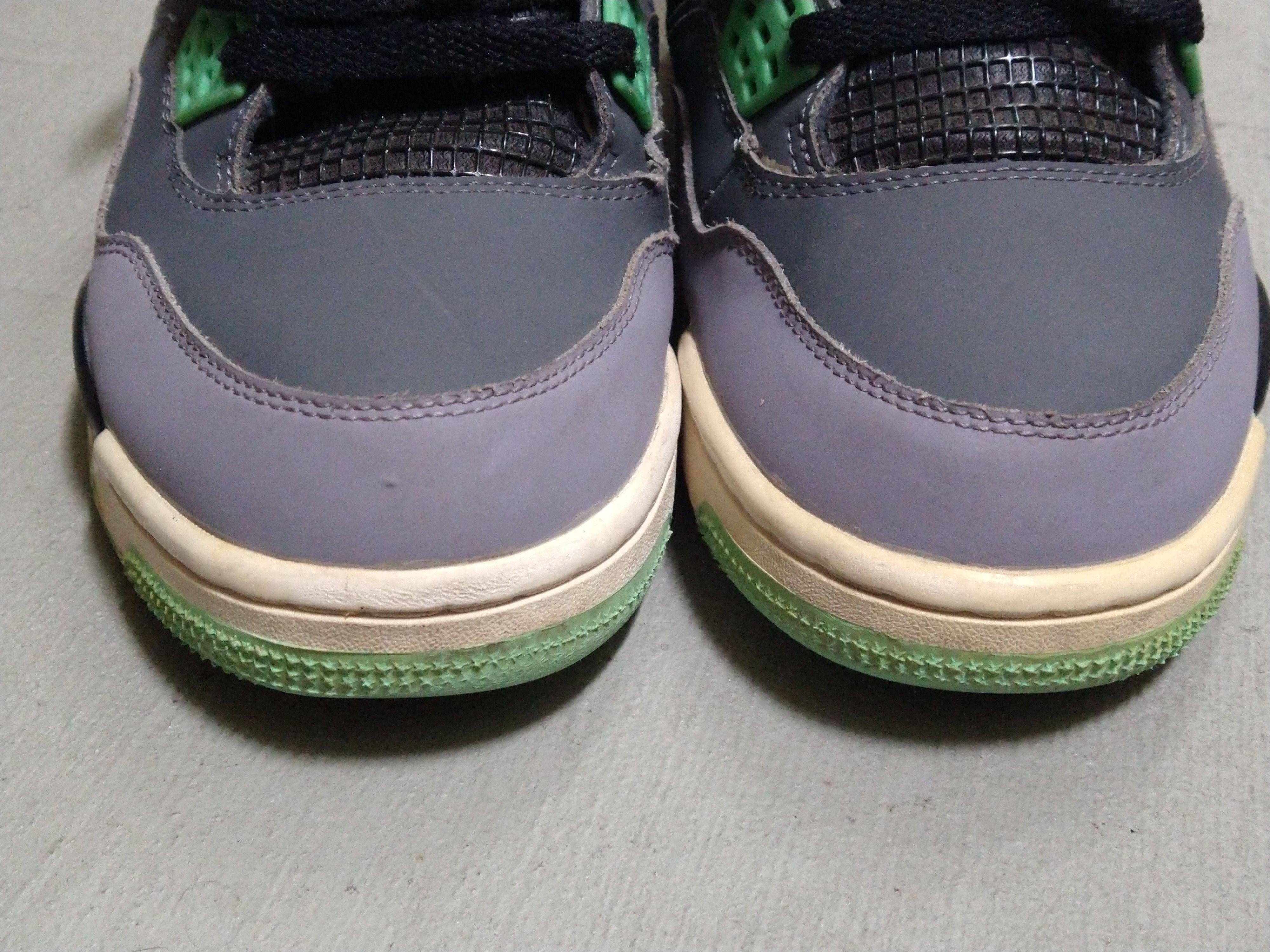 Jordan Brand Nike Air Jordan 4 Retro Glow Green Size 11 Gray 308497-033 Size US 11 / EU 44 - 4 Thumbnail