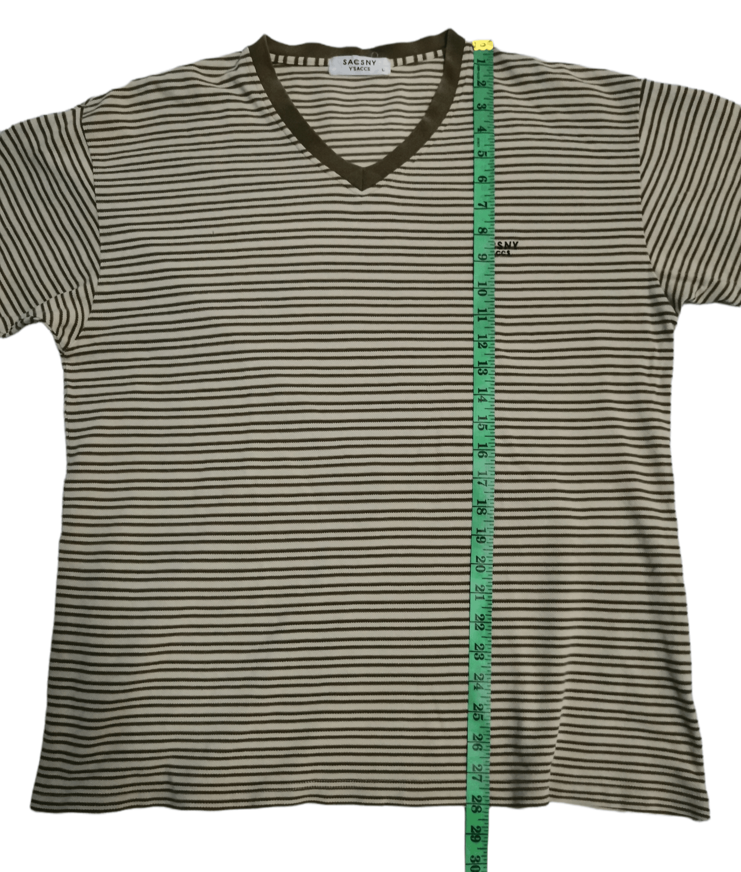 Y's Sacsny Y'saccs Yohji Yamamoto Japan Designer Striped Tee Size US L / EU 52-54 / 3 - 4 Thumbnail