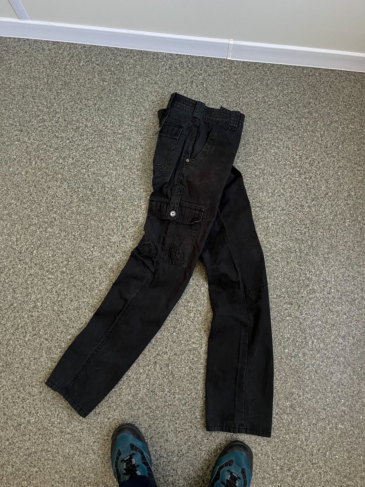 Vintage VINTAGE EDC EAGLE FIT CARGO DRILL BAGGY PANTS MENS W31 L 34 Size US 31 - 1 Thumbnail