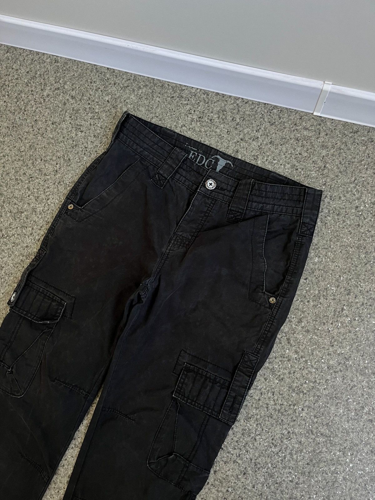 Vintage VINTAGE EDC EAGLE FIT CARGO DRILL BAGGY PANTS MENS W31 L 34 Size US 31 - 4 Thumbnail