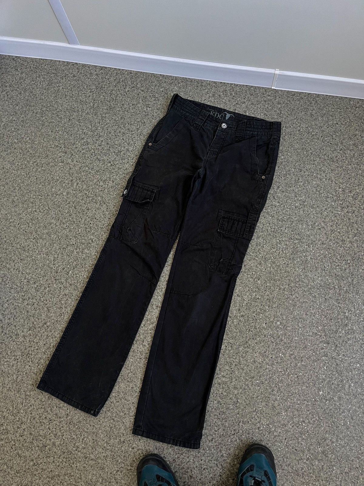 Vintage VINTAGE EDC EAGLE FIT CARGO DRILL BAGGY PANTS MENS W31 L 34 Size US 31 - 2 Thumbnail