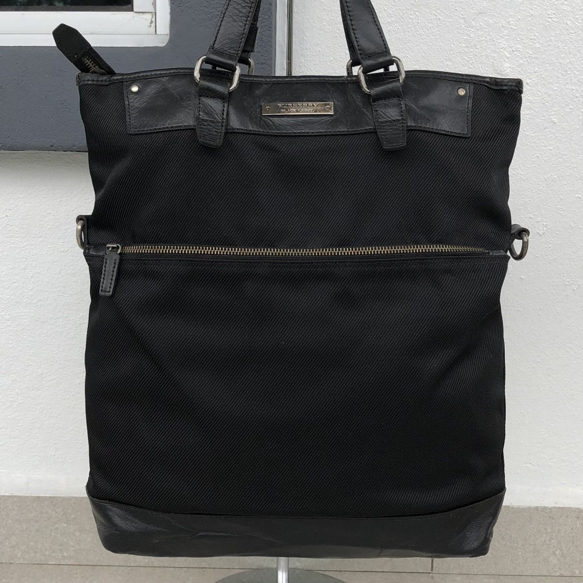 Burberry Burberry Black Labe Mix Leather Tote Bag Size ONE SIZE - 4 Thumbnail