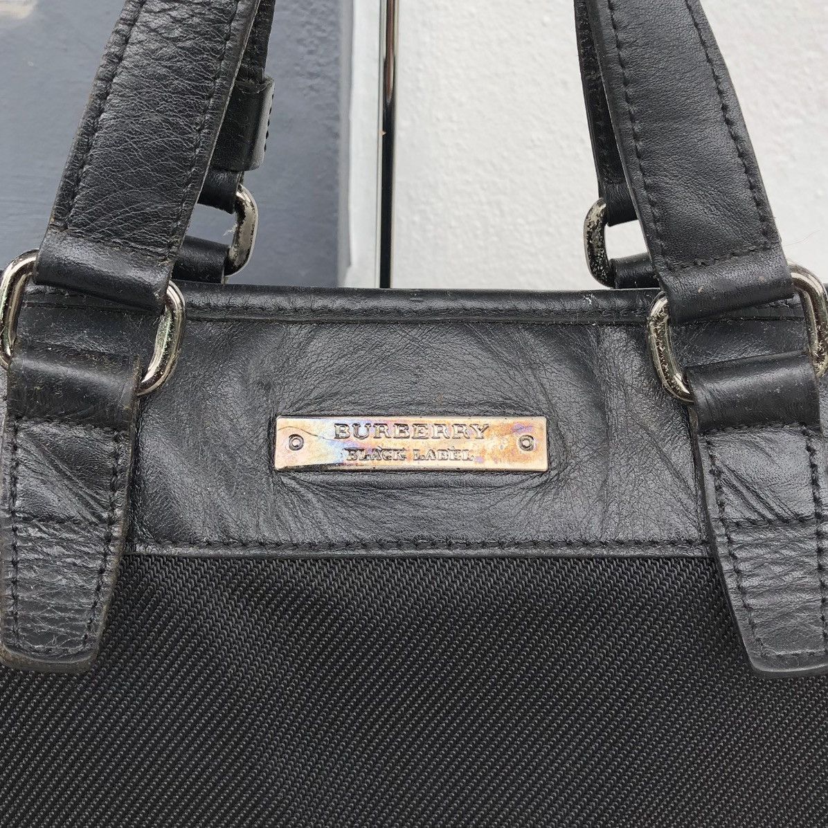 Burberry Burberry Black Labe Mix Leather Tote Bag Size ONE SIZE - 18 Thumbnail