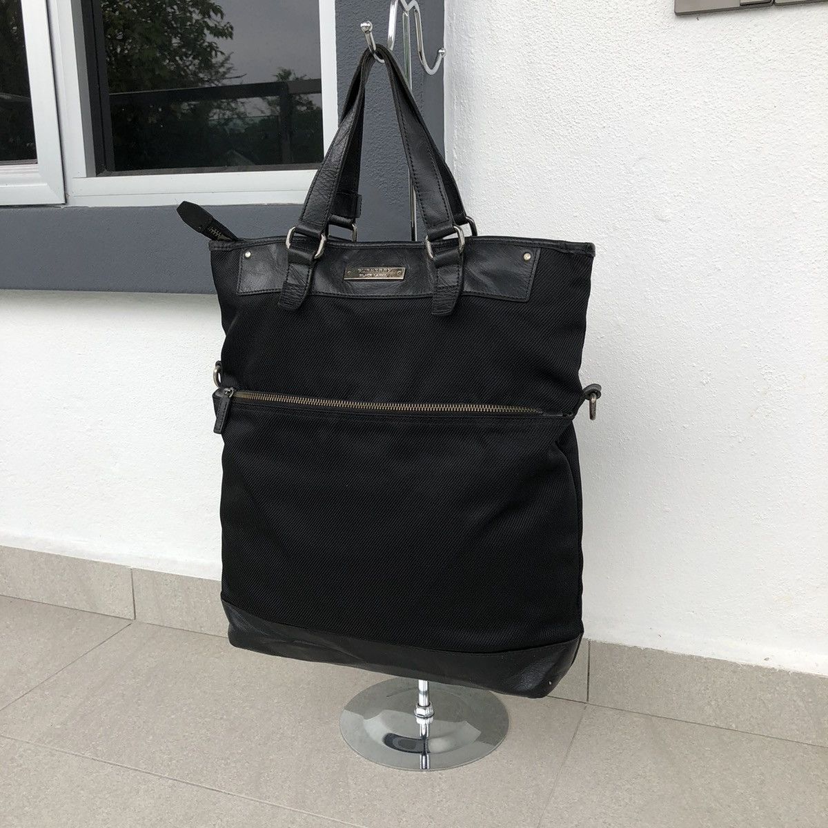 Burberry Burberry Black Labe Mix Leather Tote Bag Size ONE SIZE - 2 Thumbnail