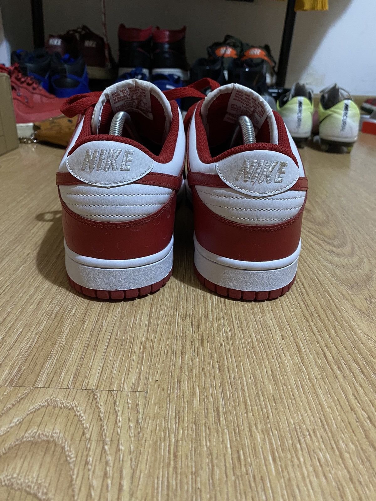 Nike Nike Dunk Low White Varsity Red 2010 St Johns Size US 11.5 / EU 44-45 - 5 Thumbnail