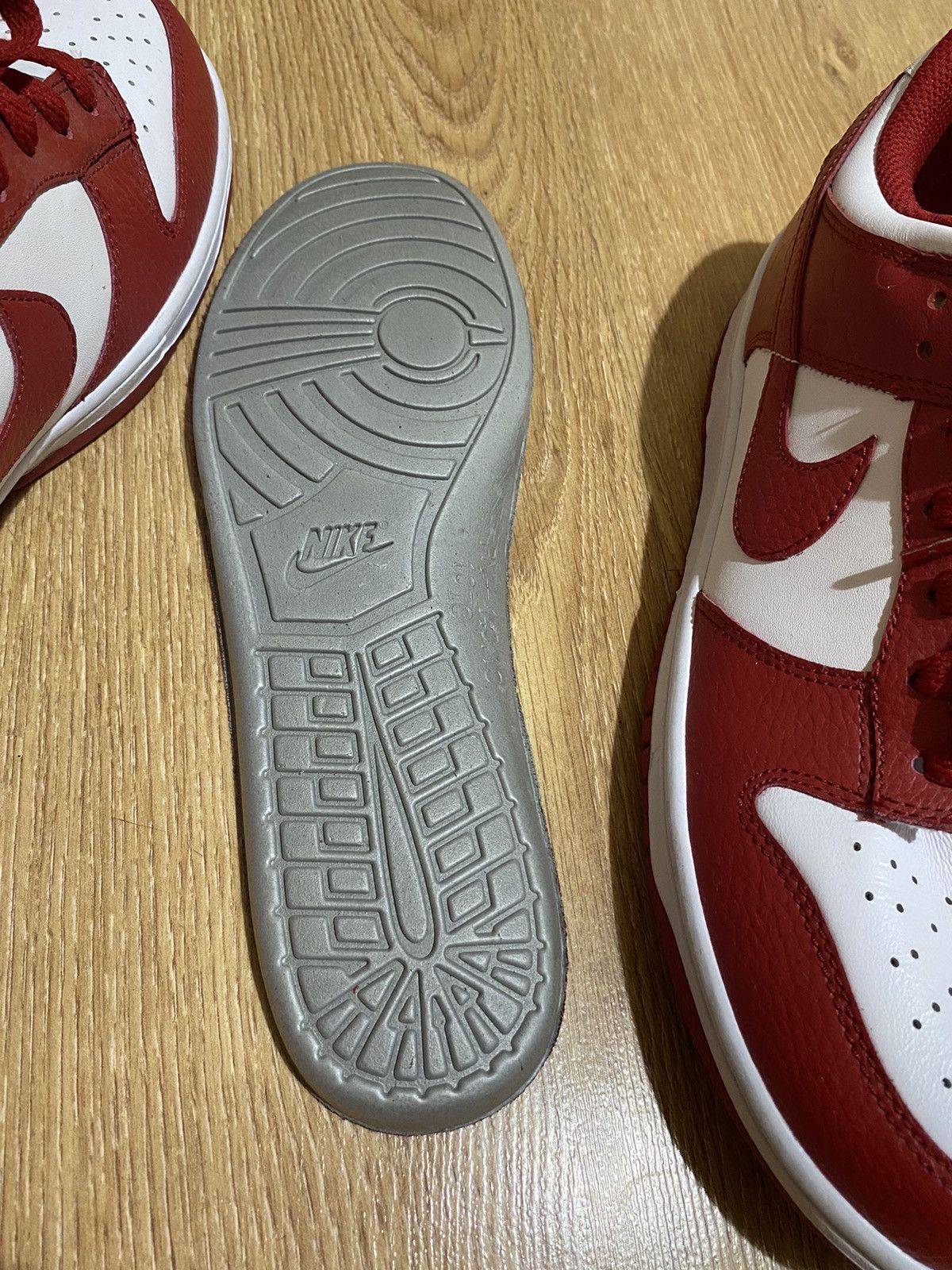 Nike Nike Dunk Low White Varsity Red 2010 St Johns Size US 11.5 / EU 44-45 - 11 Thumbnail