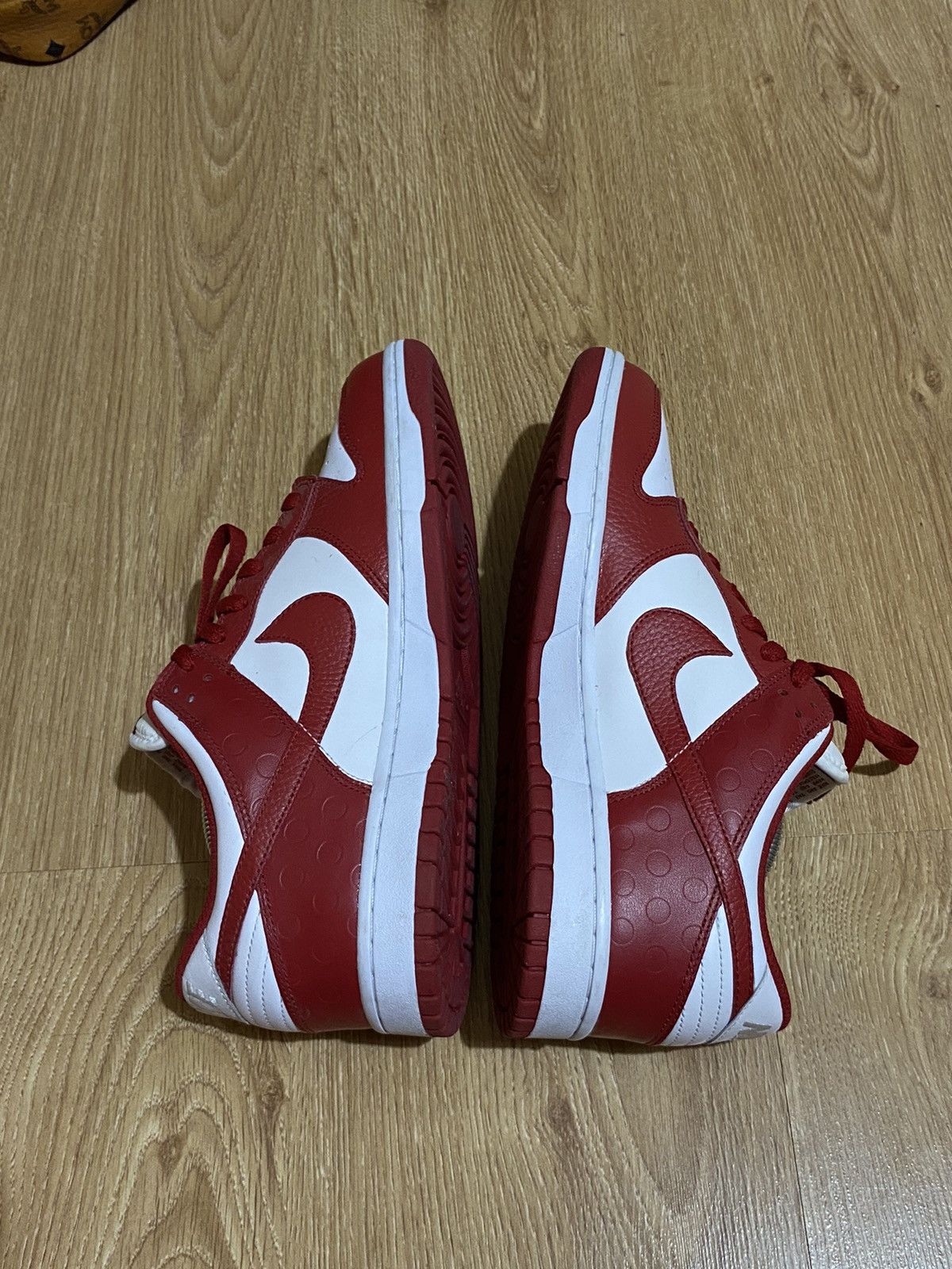 Nike Nike Dunk Low White Varsity Red 2010 St Johns Size US 11.5 / EU 44-45 - 7 Thumbnail
