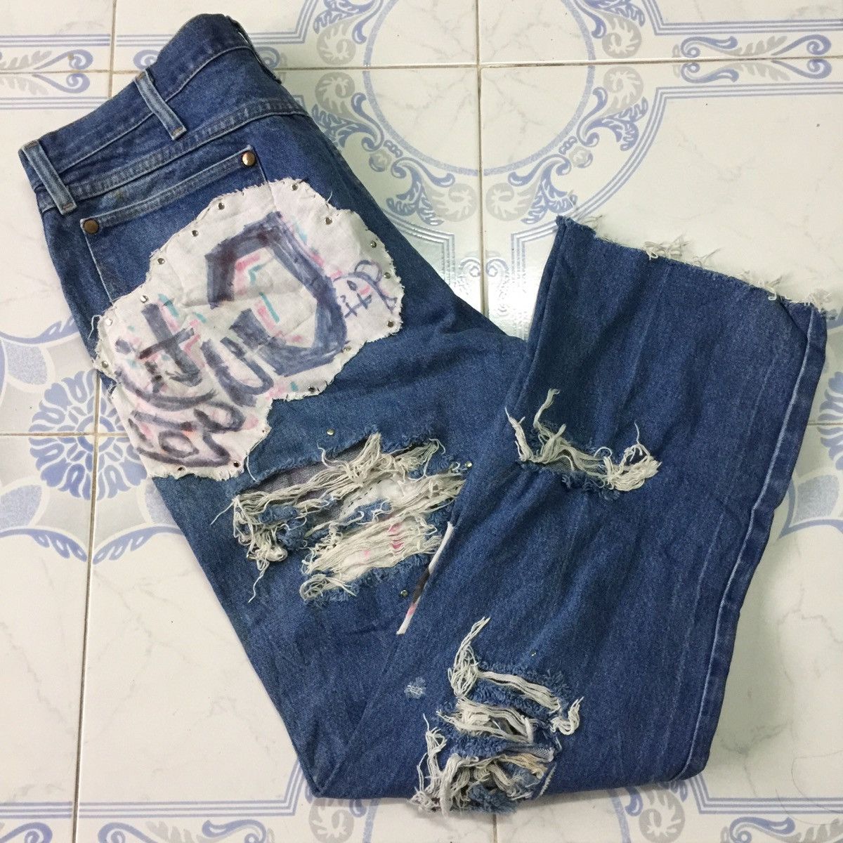Wrangler Wrangler jeans 100% cotton made in USA Size US 34 / EU 50 - 13 Thumbnail