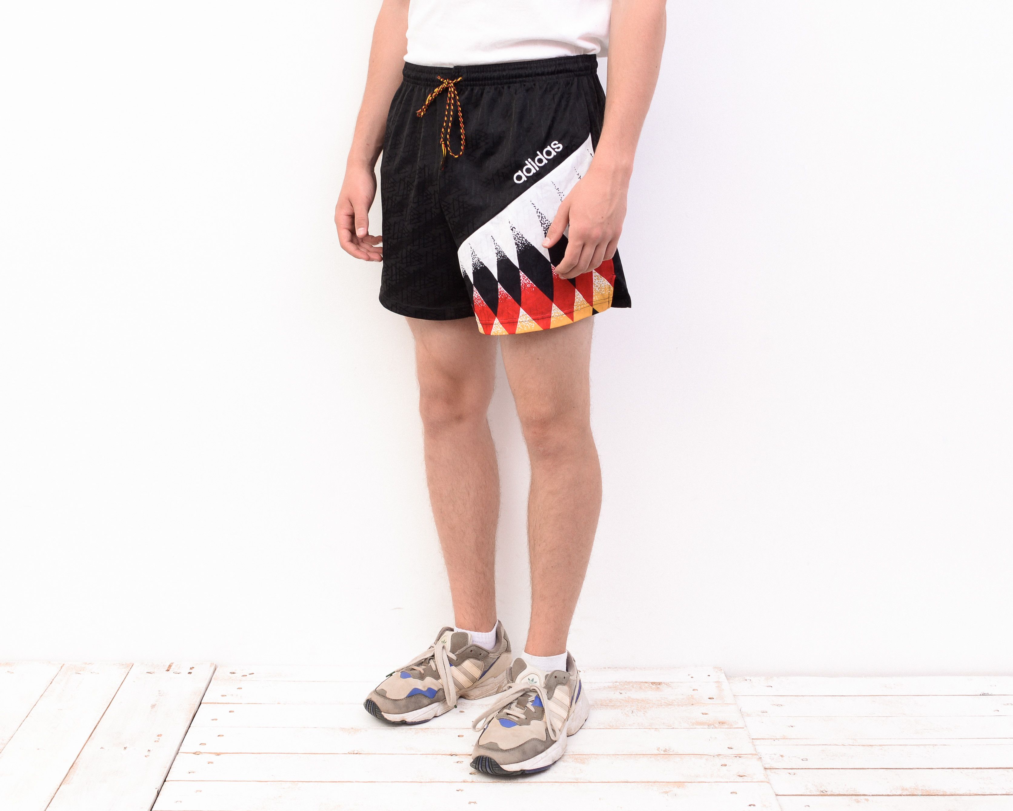 image of Adidas Football Germany Shorts 1994 M Retro 90's Soccer Dfb, Men's (Size 32)